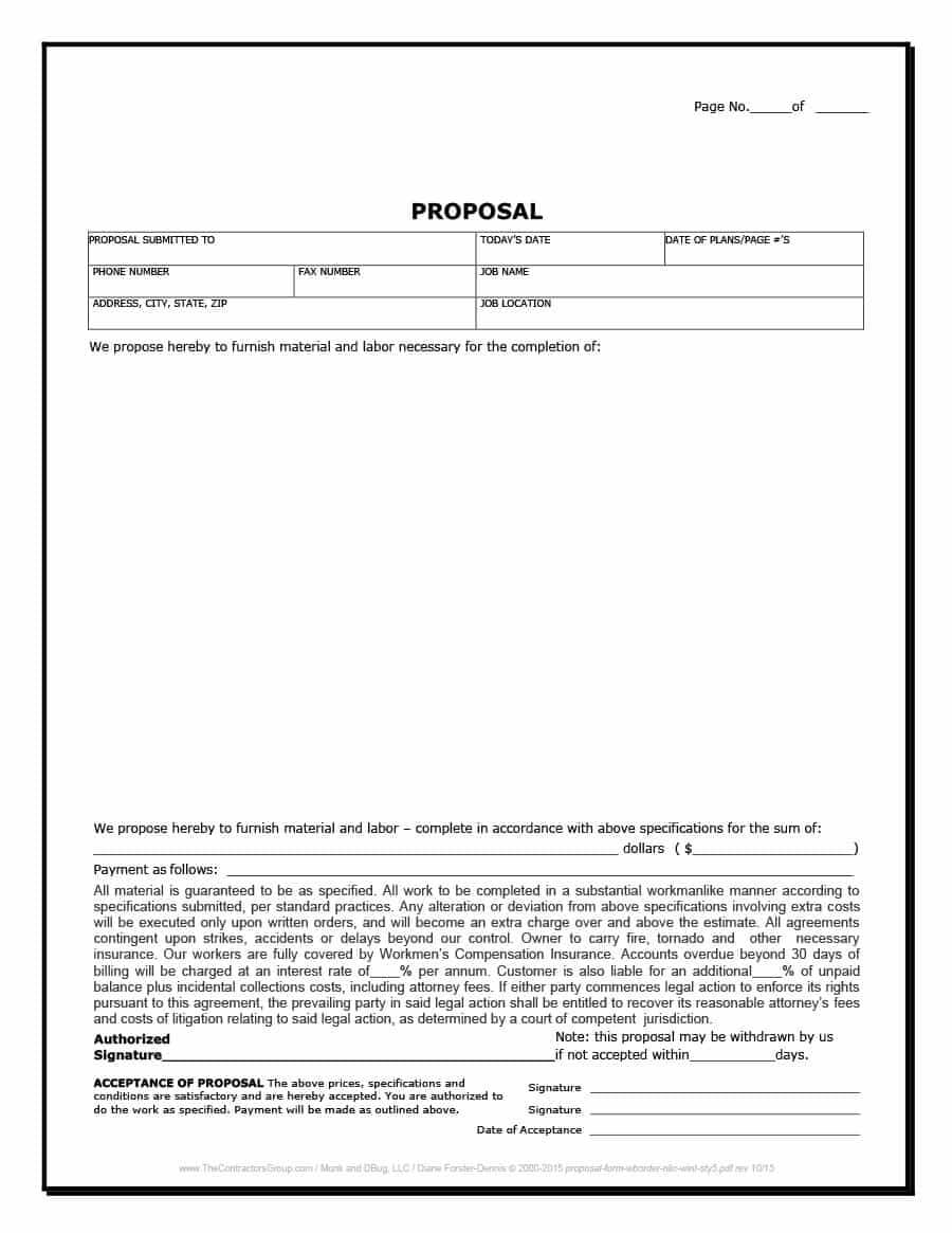 001 Construction Proposal Template Ideas Awful Free Pdf Form Pertaining To Free Construction Proposal Template Word