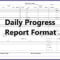 001 Daily Work Progress Report Format Of Civil Engineering Within Engineering Progress Report Template