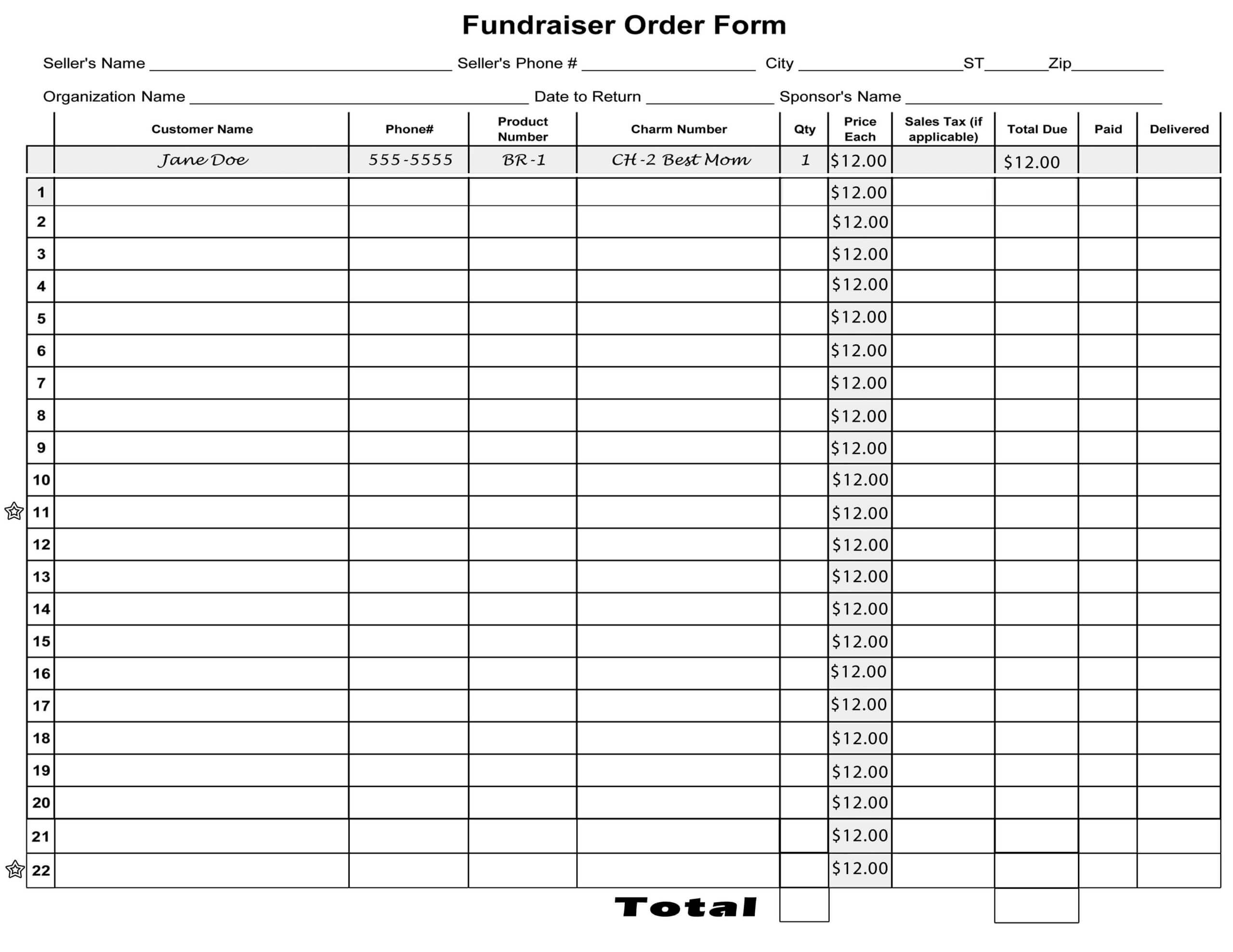 001 Template Ideas Fundraiser Form Fearsome Free Order Within Blank Sponsor Form Template Free