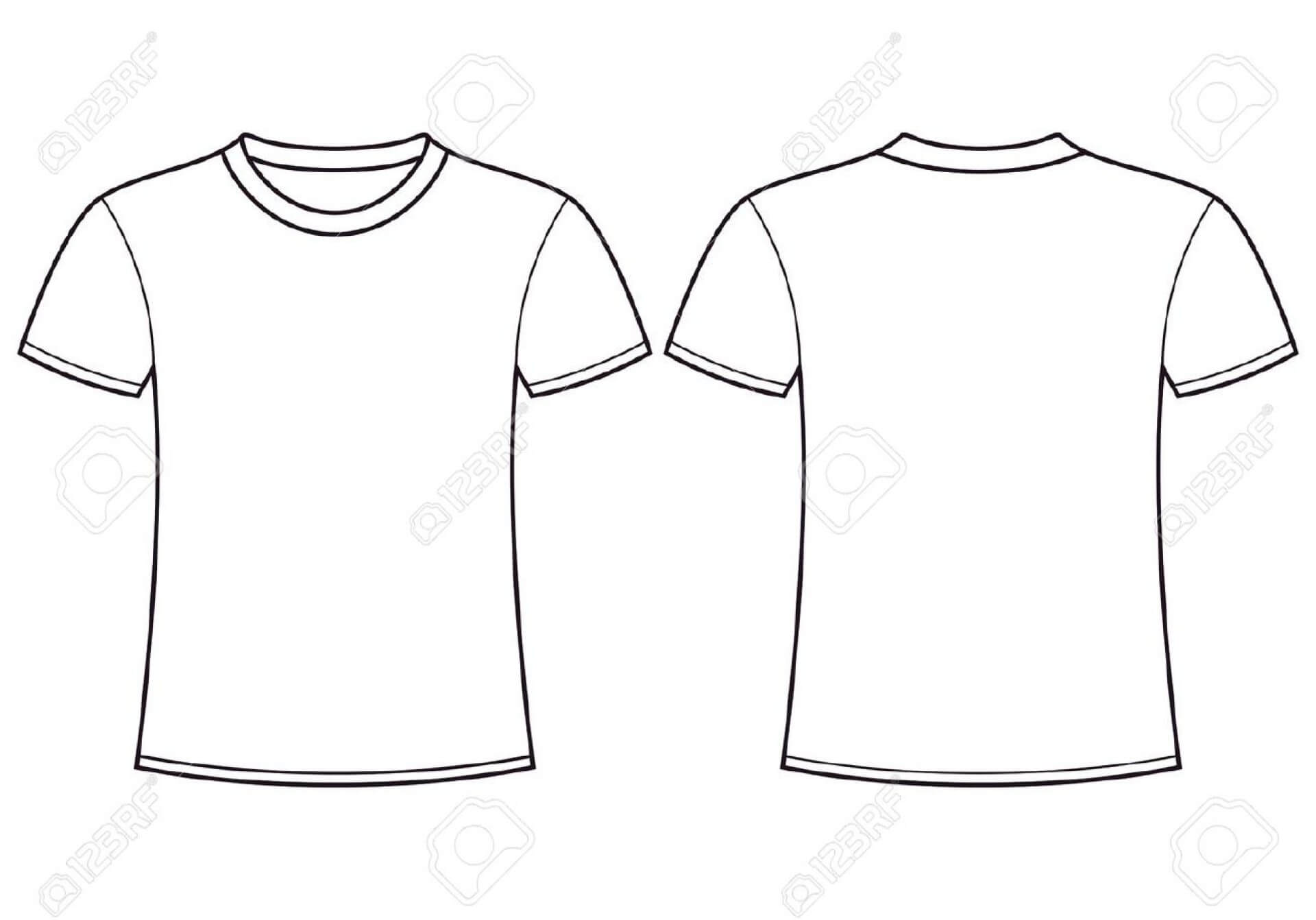 002 Blank T Shirt Template Front And Back Vector Ideas Pertaining To Blank Tshirt Template Printable