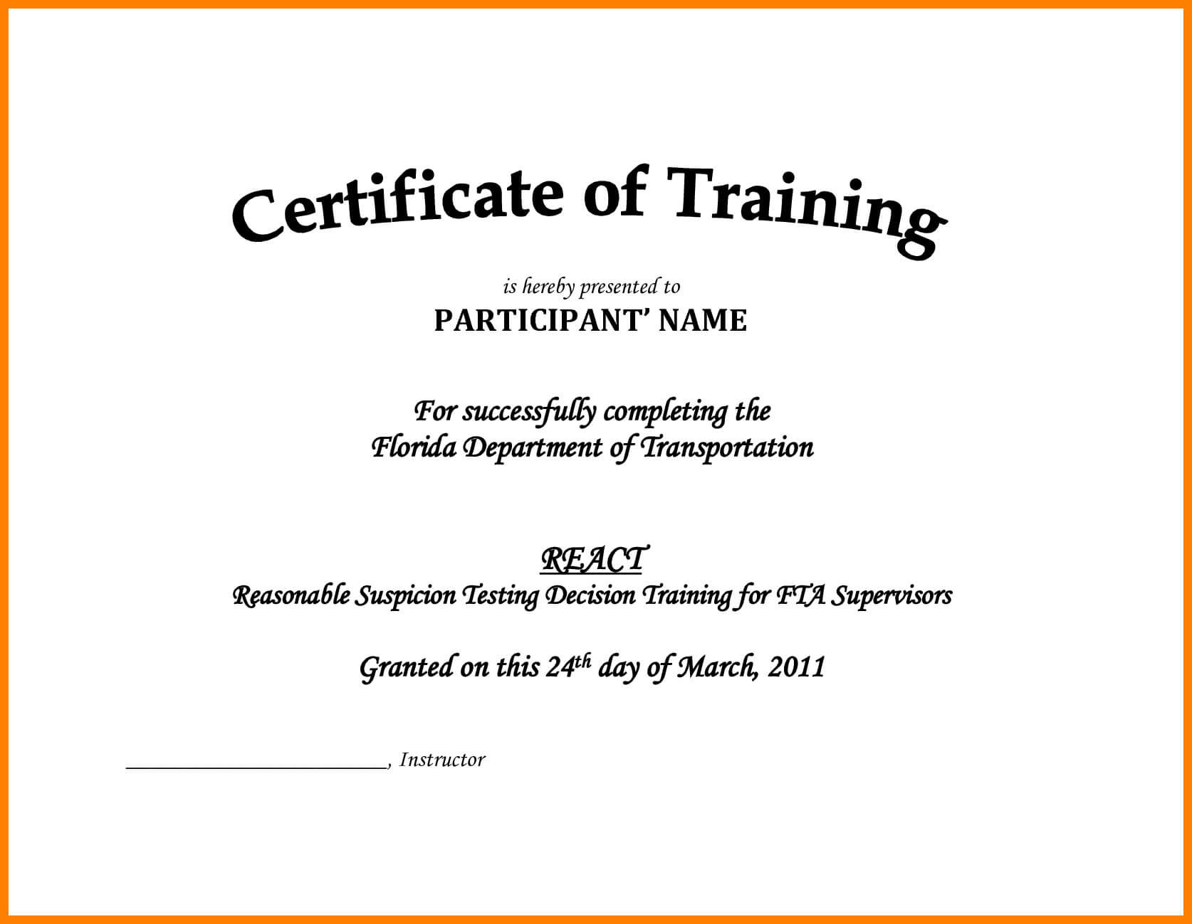 002 Free Printable Training Certificates Templates Pdf Sales Pertaining To Training Certificate Template Word Format