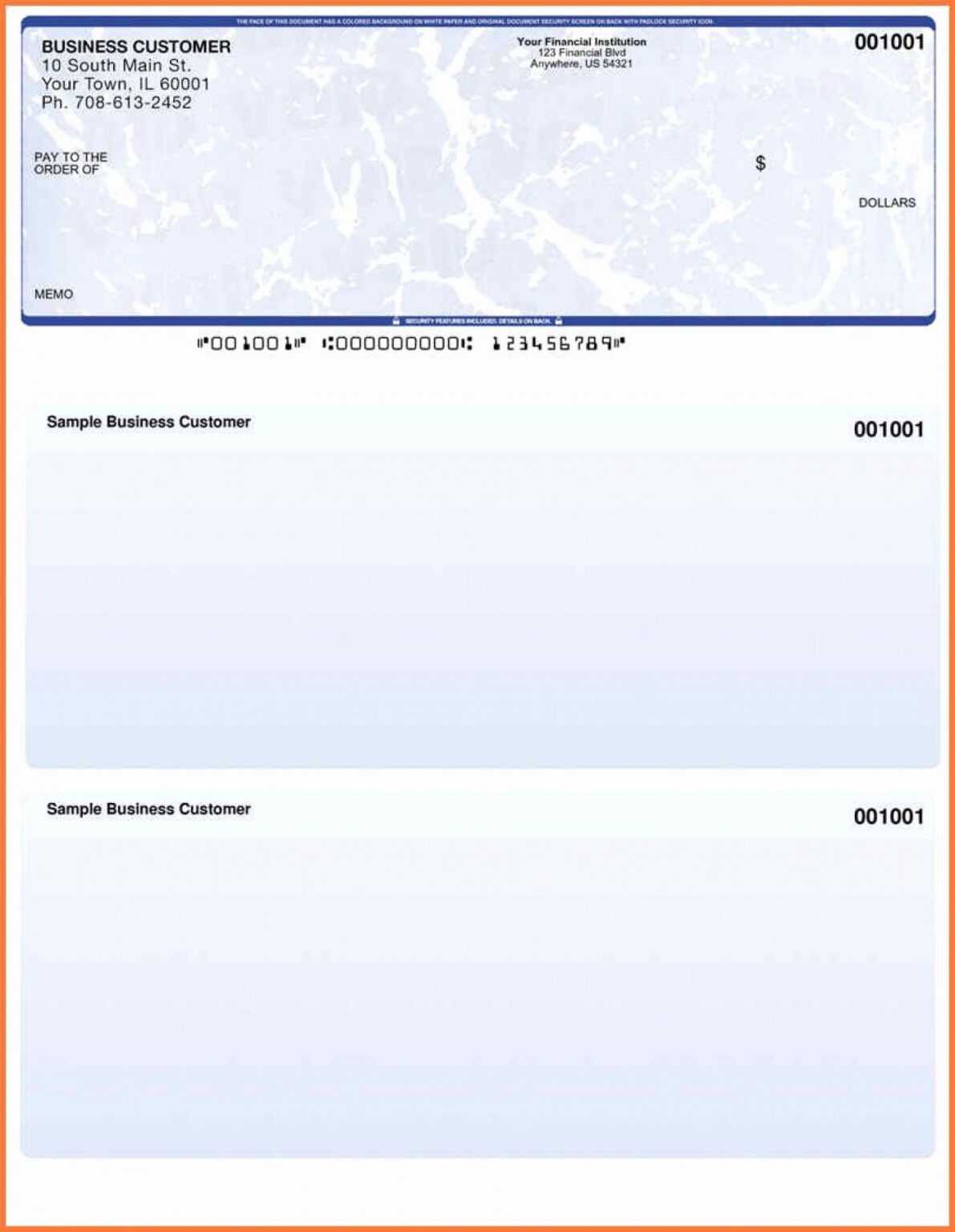 Microsoft Word Downloadable Printable Fillable Blank Check Template