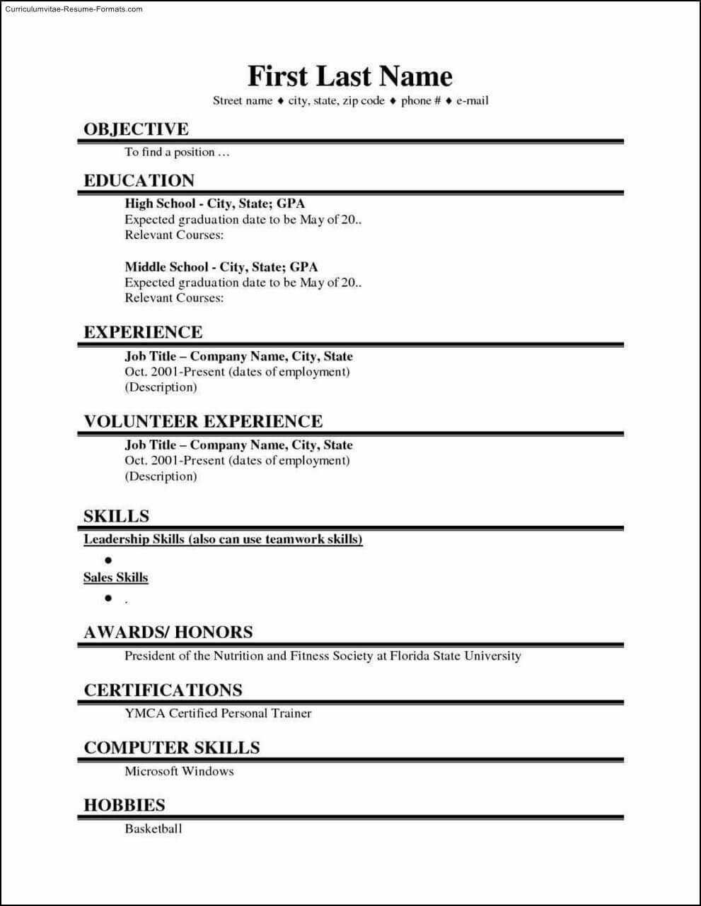 003 Student Resume Template Word College Microsoft Free With Regard To College Student Resume Template Microsoft Word