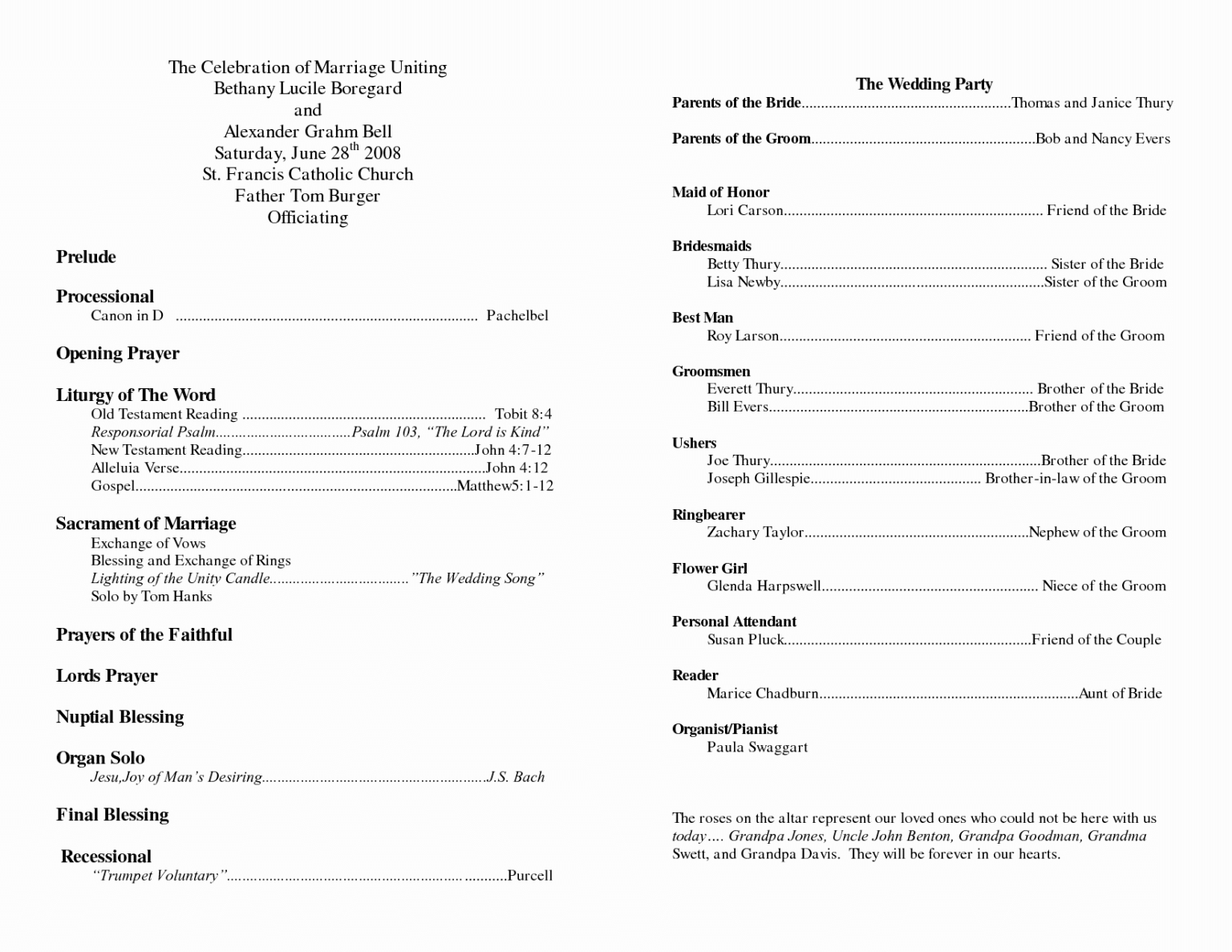 Free Printable Church Program Templates