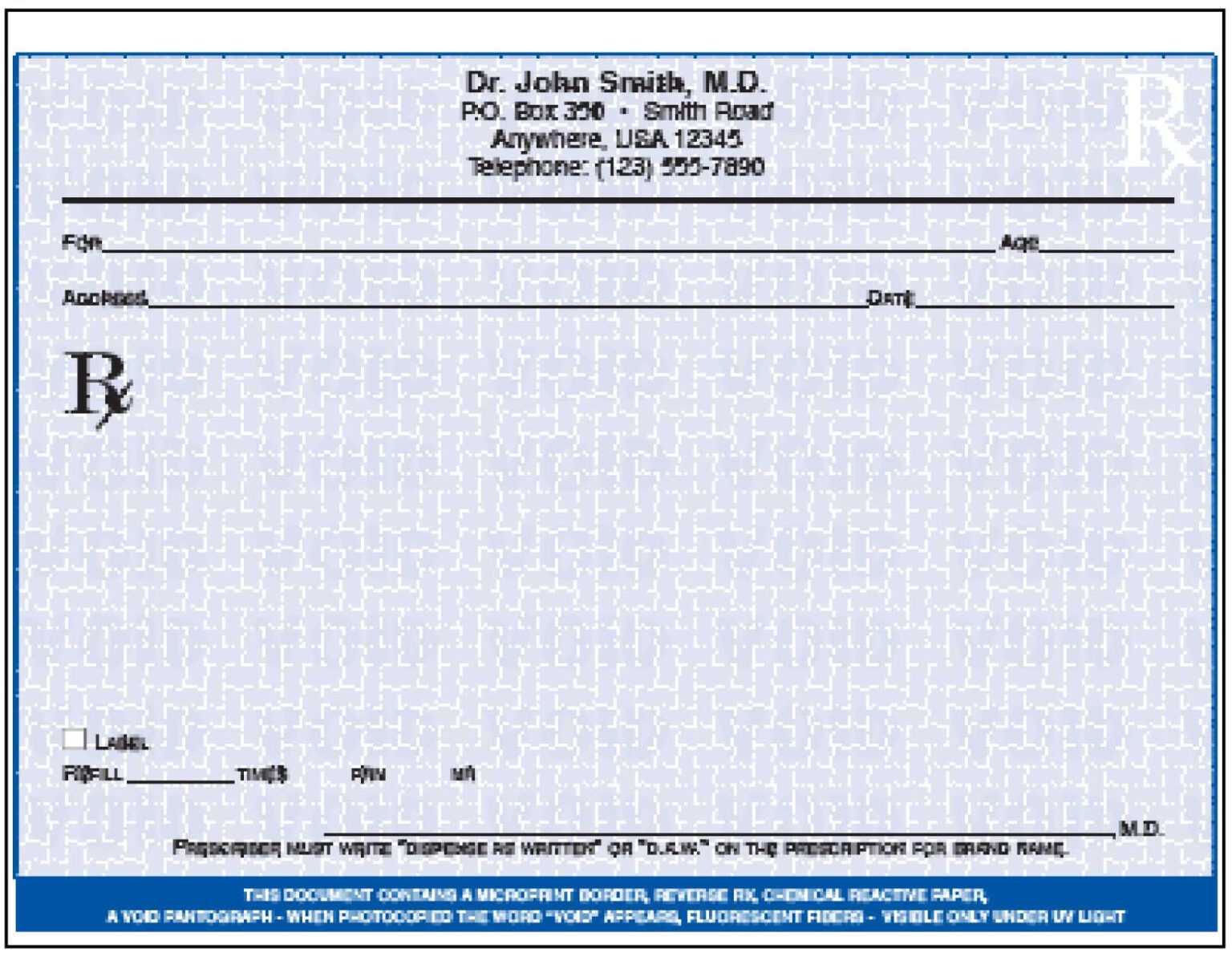 005 Doctor Prescription Pad Template Microsoft Word Free With Regard To 