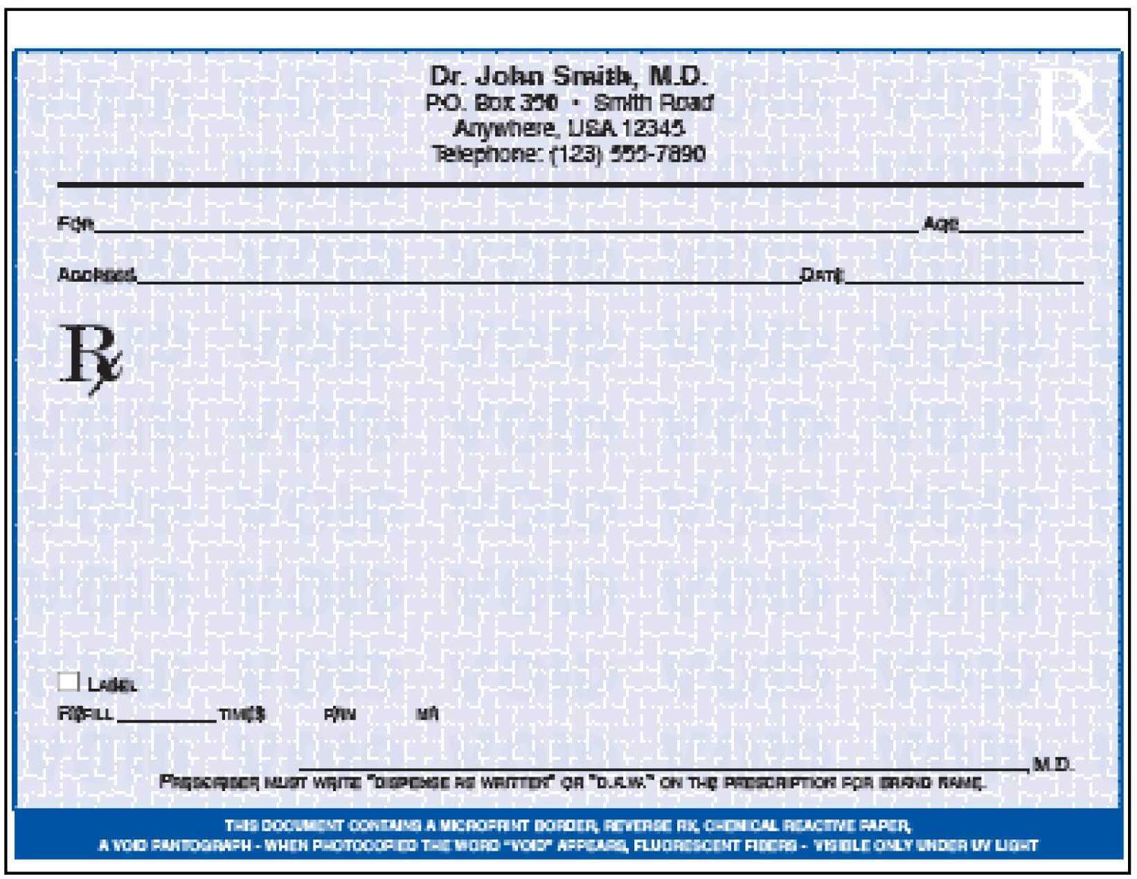 editable prescription pad template microsoft word free