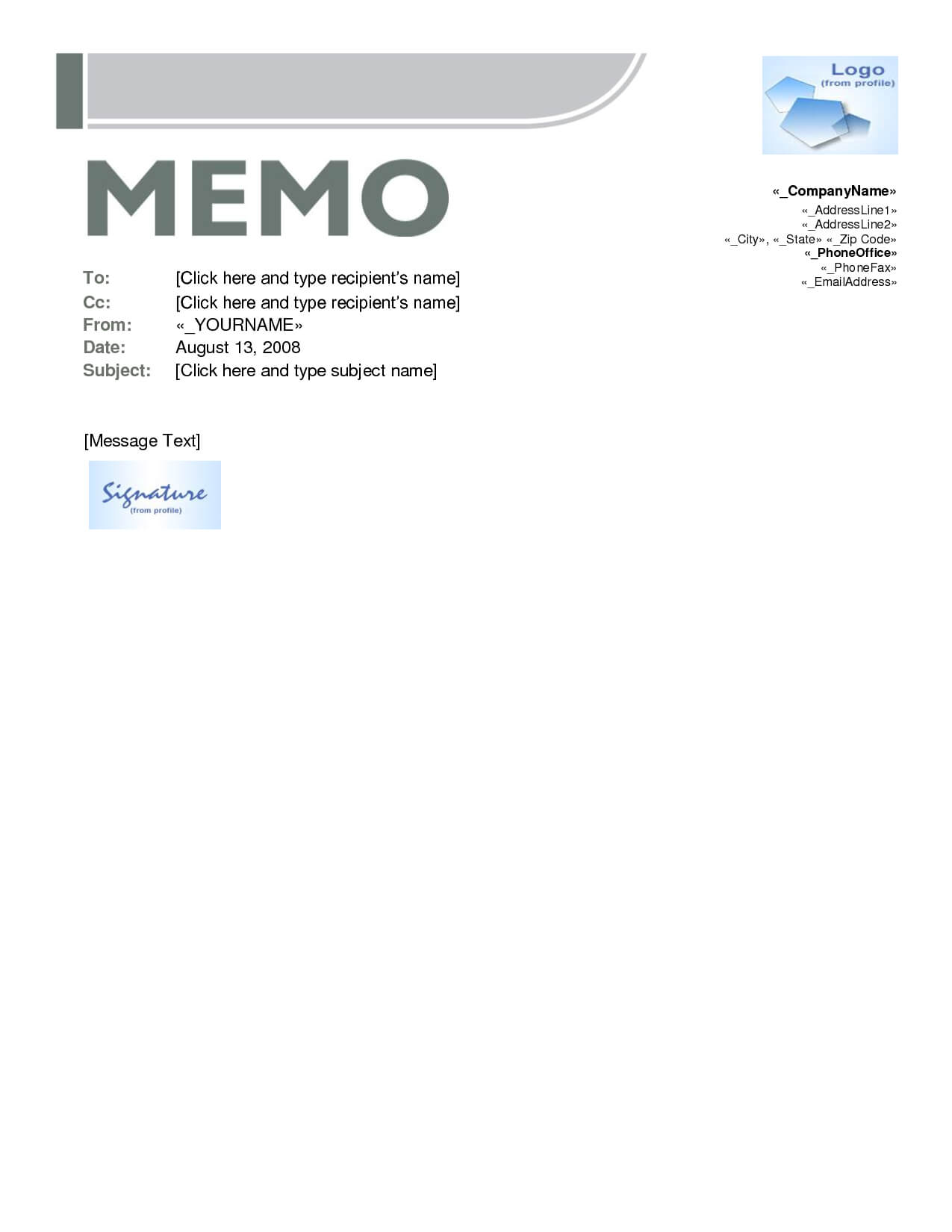 005 Microsoft Word Memo Template 421399 Templates For Within Memo Template Word 2010