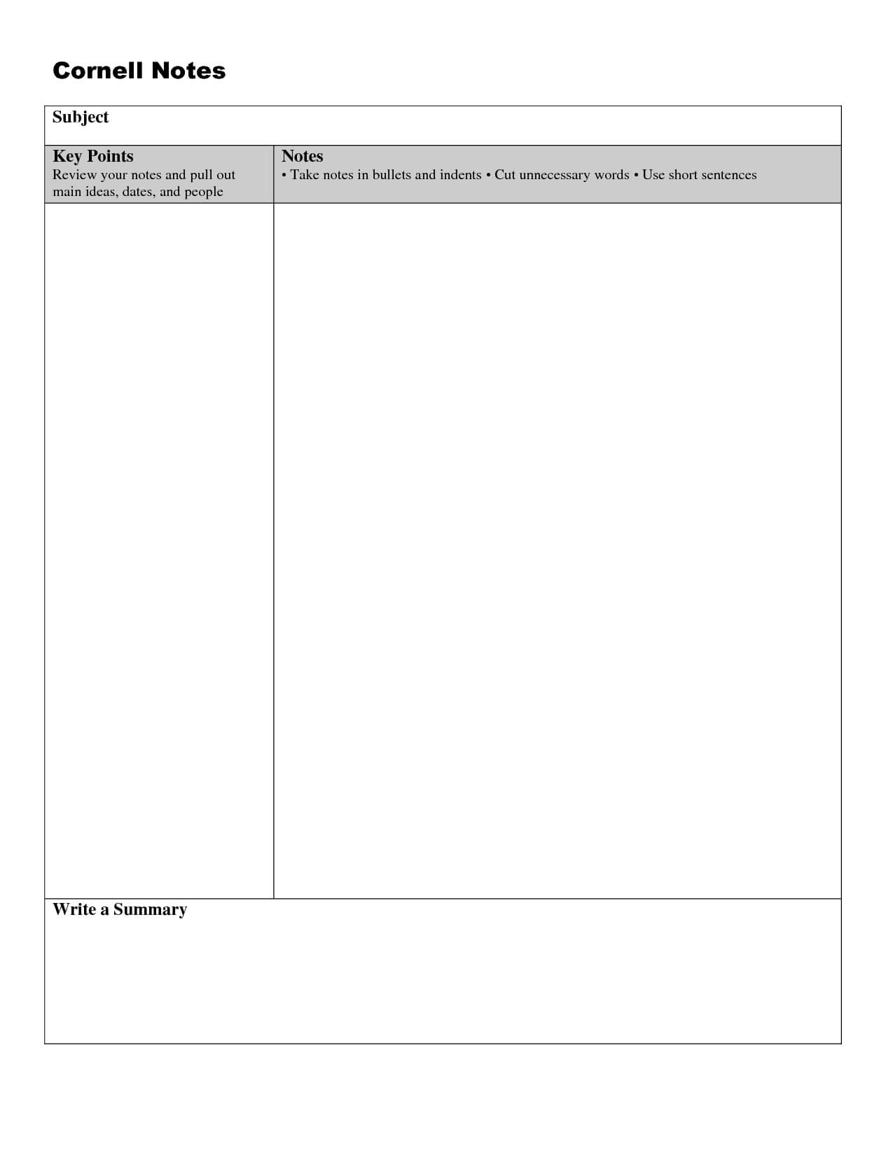 005 Note Taking Template Word Ideas Unforgettable Cornell Inside Note Taking Template Word