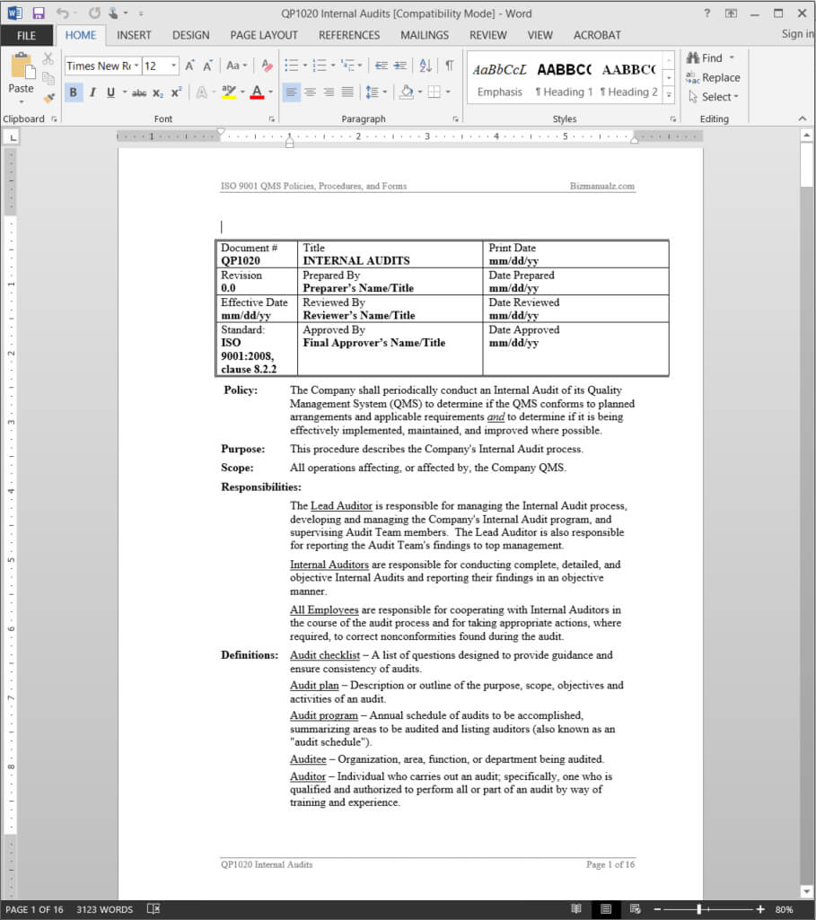 005-procedure-manual-template-word-ideas-exceptional-ms-free-with