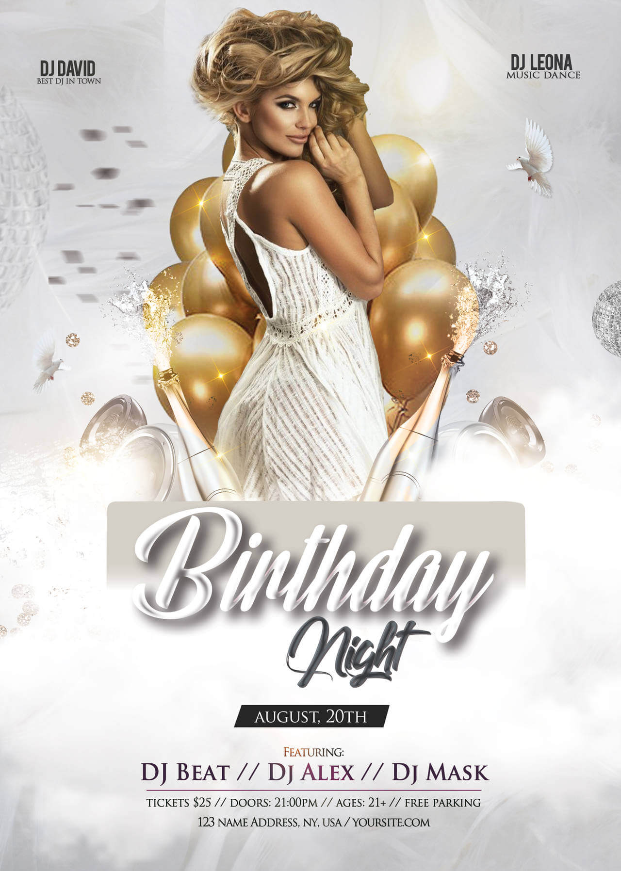 005 Template Ideas Free Birthday Flyer Templates Party Psd Throughout Dance Flyer Template Word