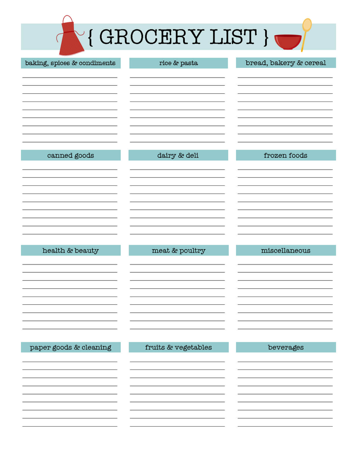 006 Grocery Shopping List Template Ideas Unforgettable Free Pertaining To Blank Grocery Shopping List Template
