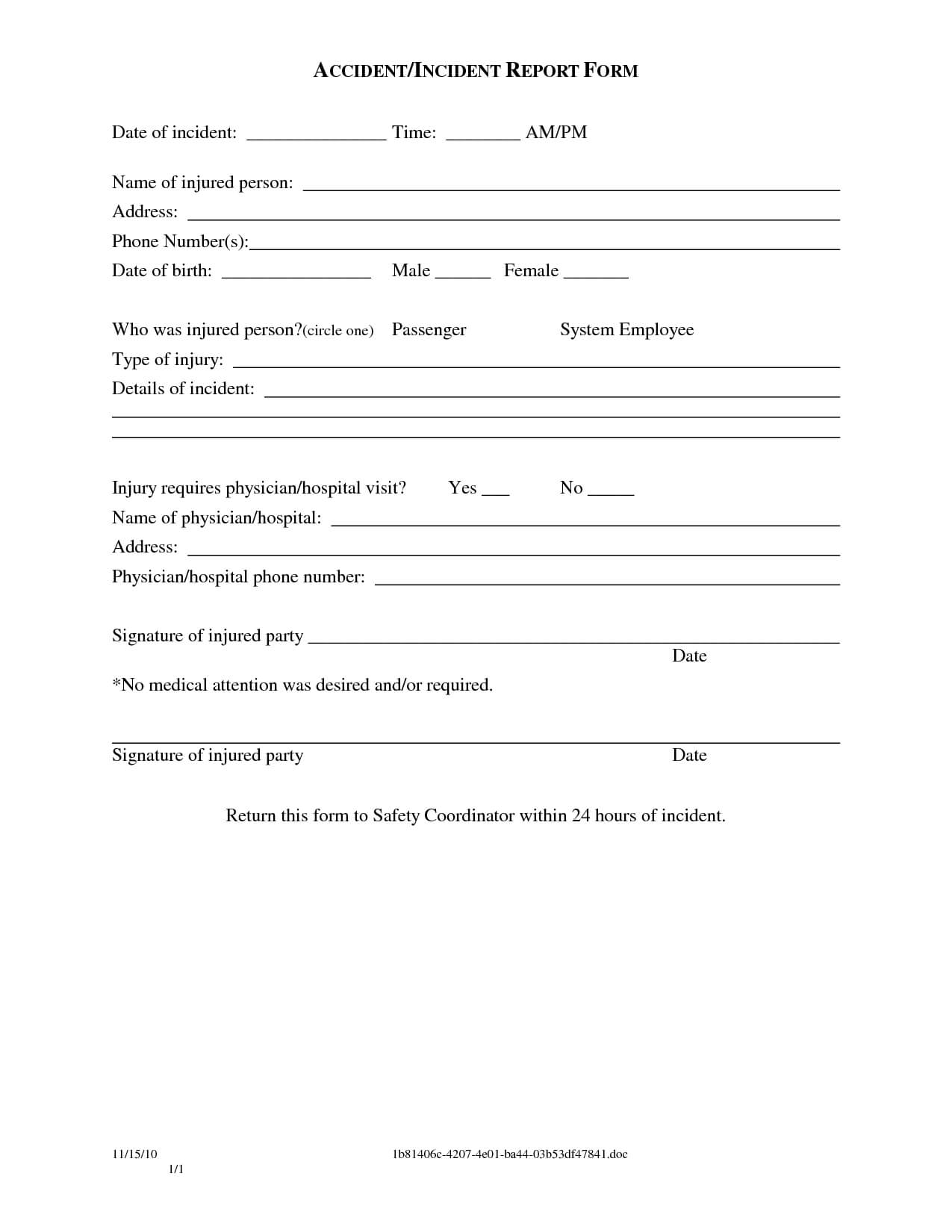 006 Incident Report Form Template Ideas Word Shocking Uk With Incident Report Template Uk