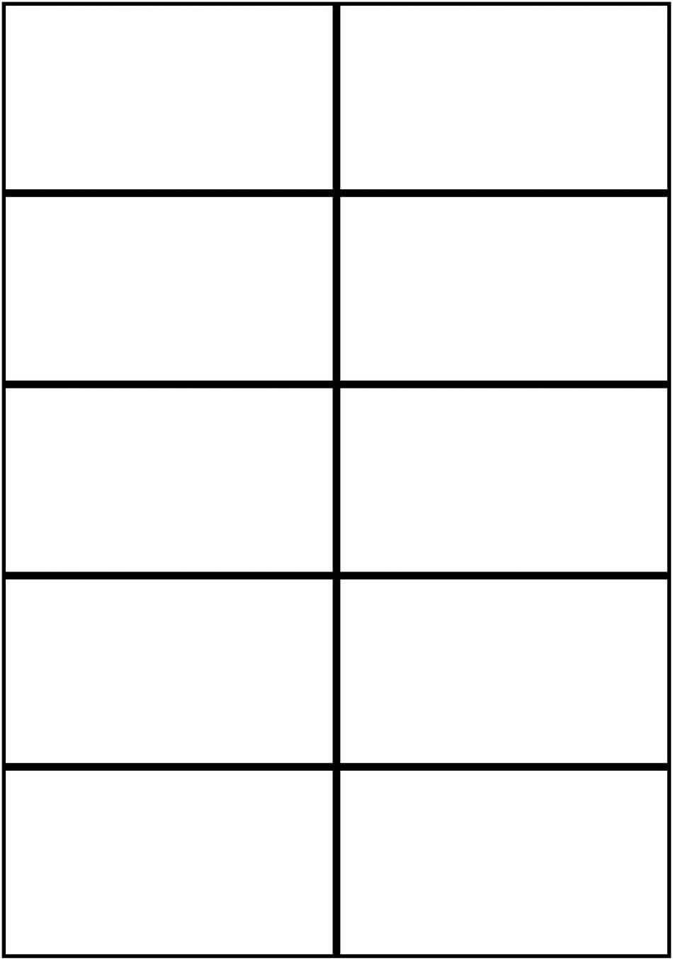 a2 blank card template free download