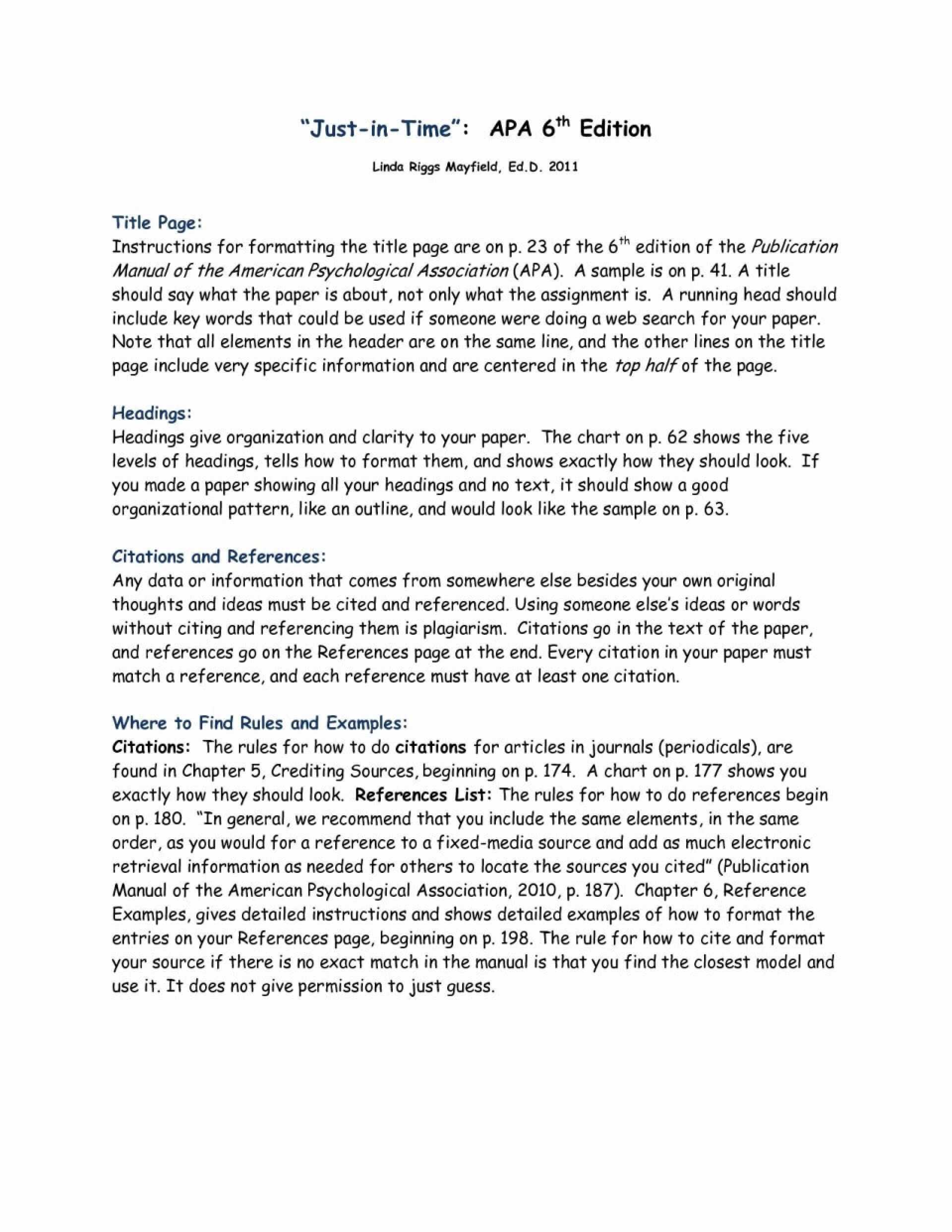 008 Apa Reference Page Format Example 6Th Edition Intended For Apa Word Template 6Th Edition