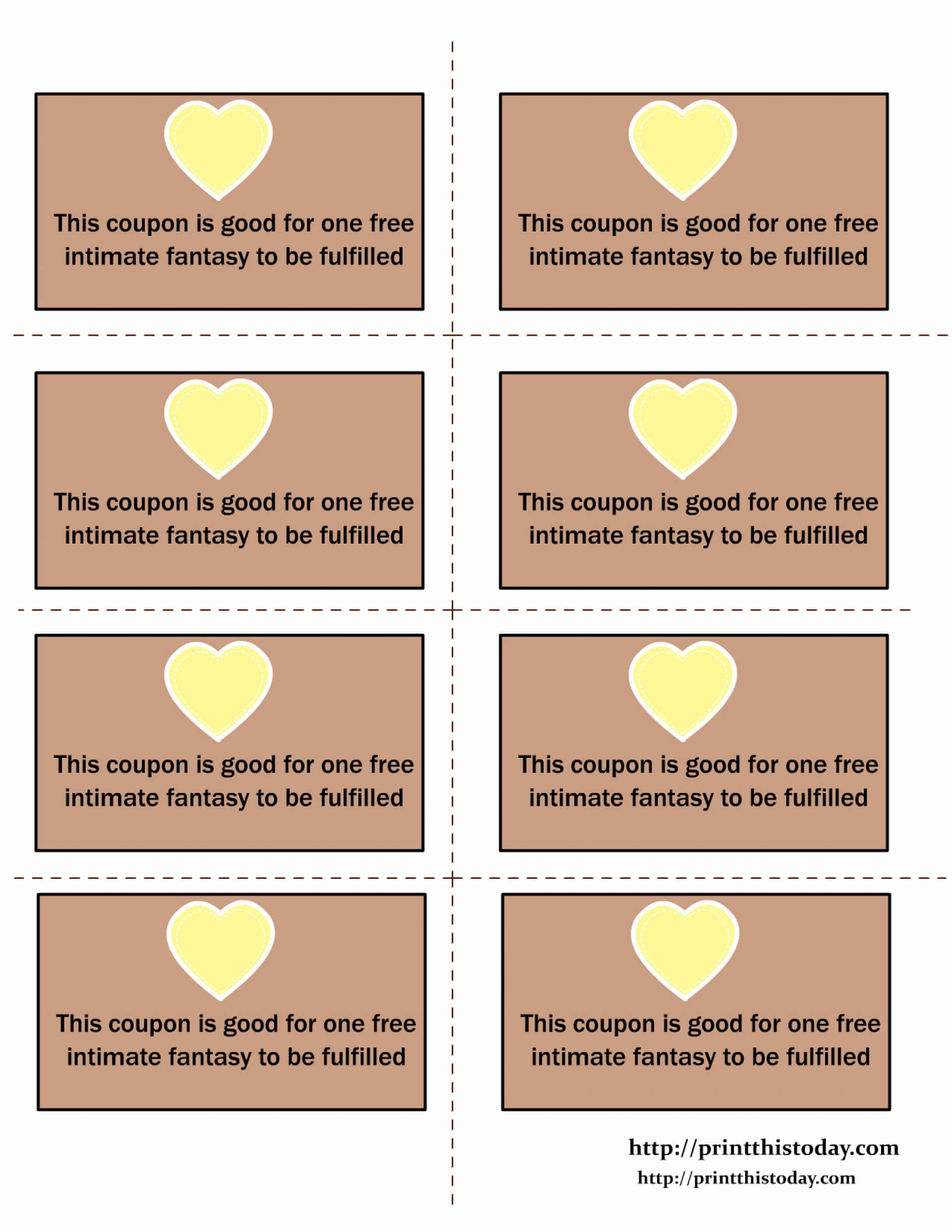 Love Coupon Template For Word