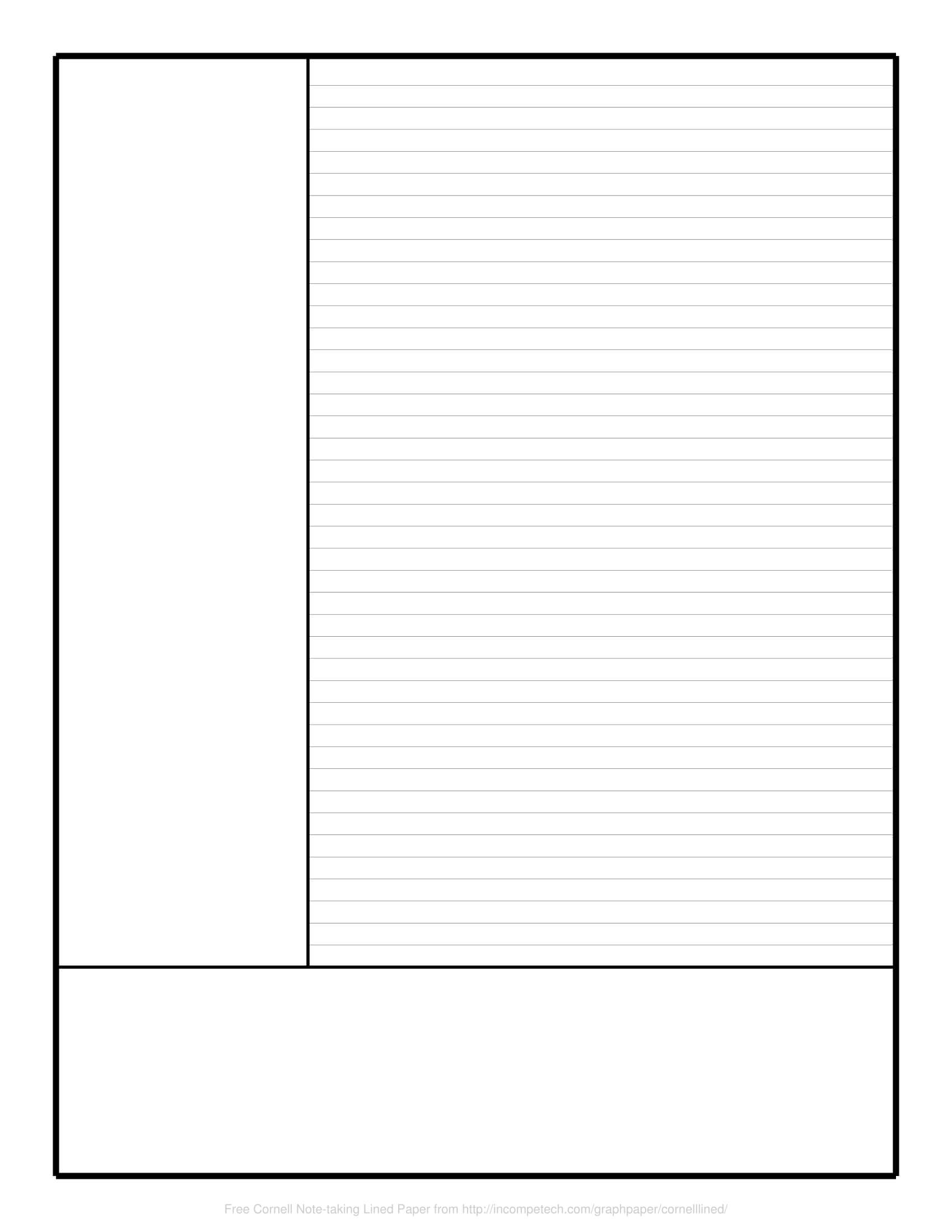 cornell notes template