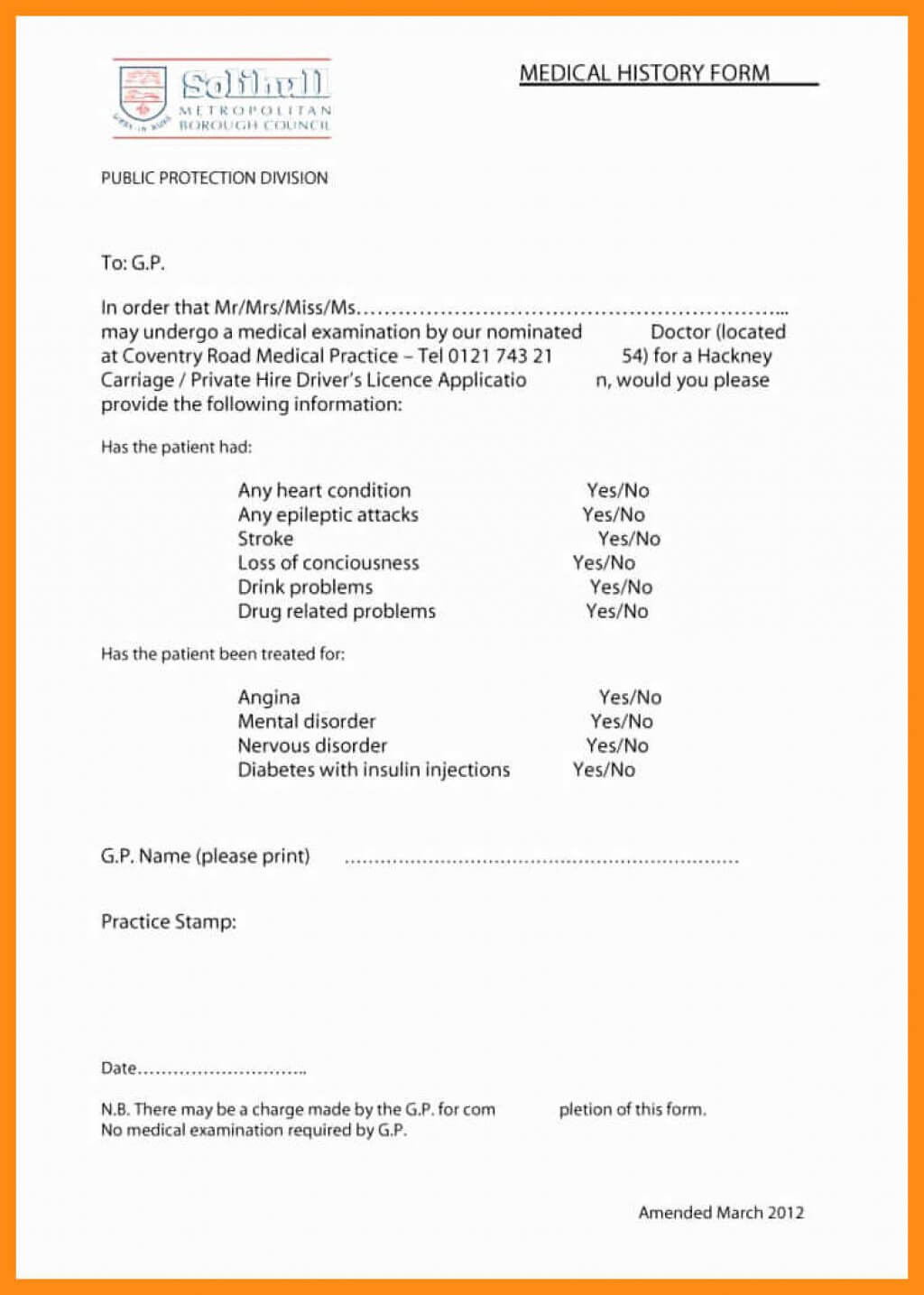 008 Ic Medical History Form Template Patient Fantastic Ideas Within History And Physical Template Word