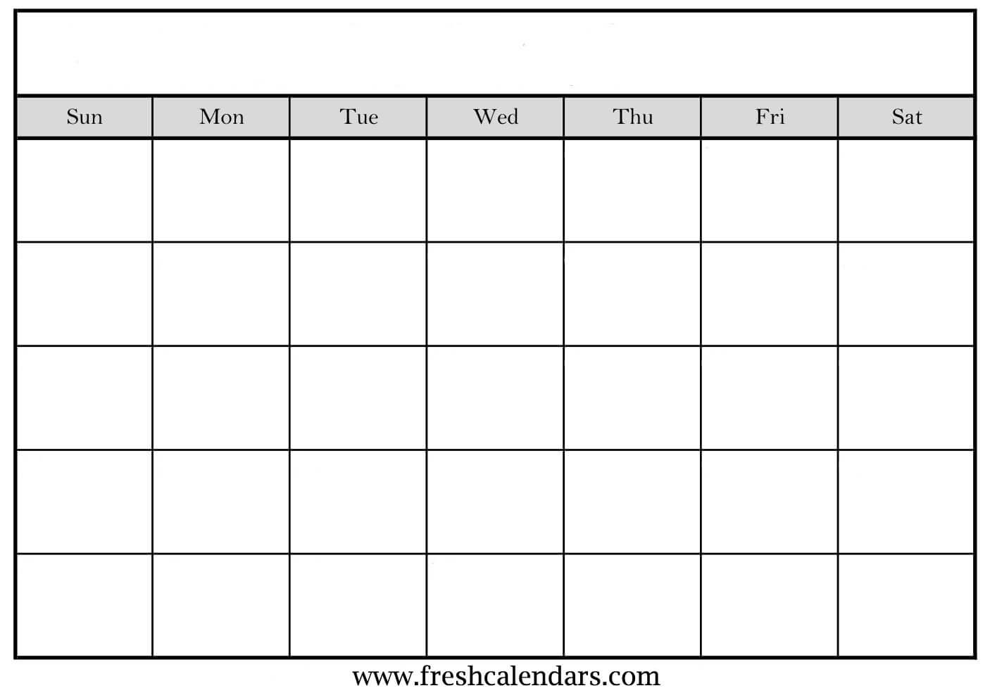 009 Blank Calendar Template Gray With Week Ideas Striking With Regard To Full Page Blank Calendar Template