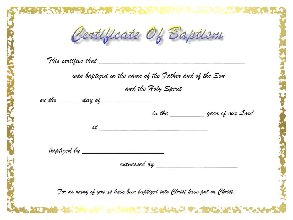 009 Certificate Of Baptism Template Unique Ideas Catholic Within Baptism Certificate Template Word