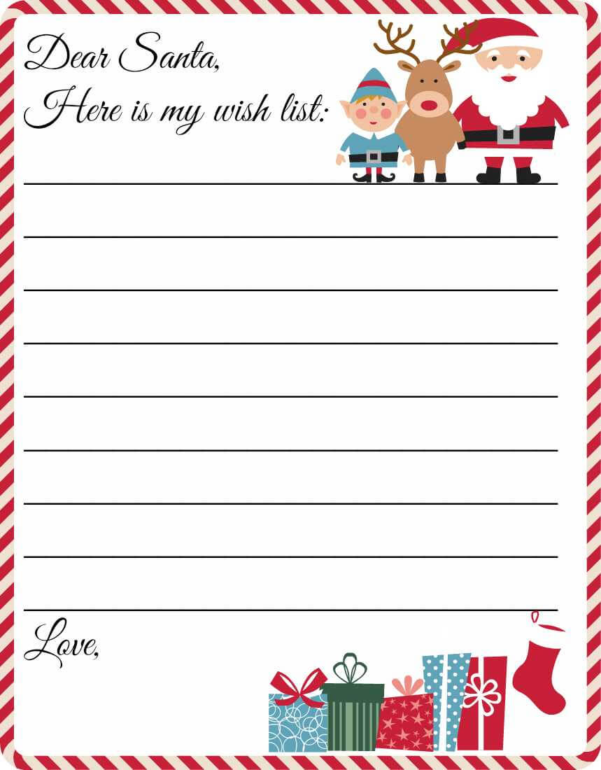 009 Dear Santa Blank Letter From Template Pdf Stunning Ideas Regarding Blank Letter From Santa Template
