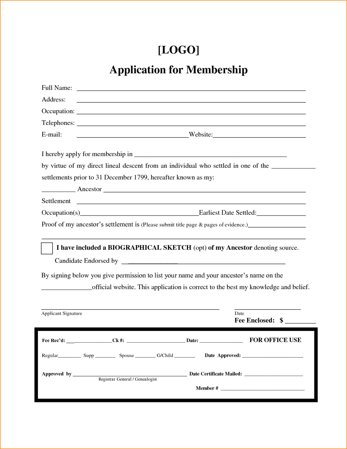 009 Large Free Printable Camp Registration Form Templates Regarding 