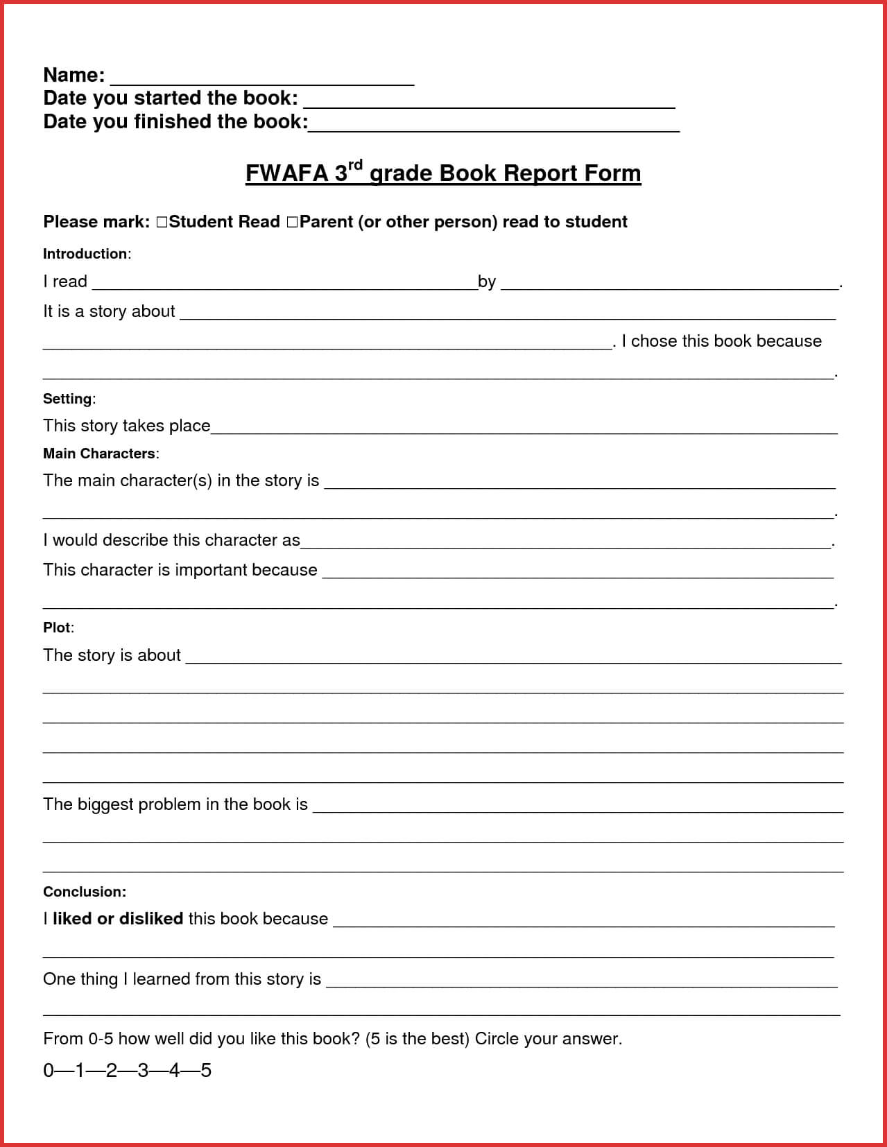 010 6Th Grade Book Report Template Ideas 3Rd Pdf Best Of For 6Th Grade Book Report Template