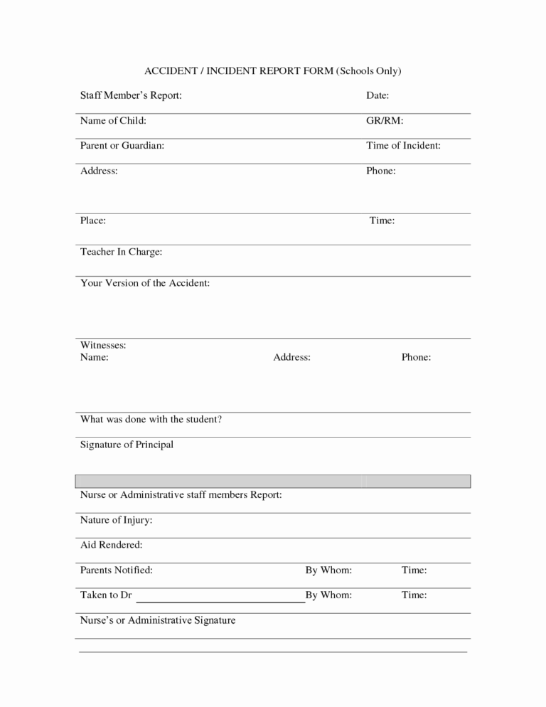 010 Incident Report Form Template Word 20Incident After Pertaining To 