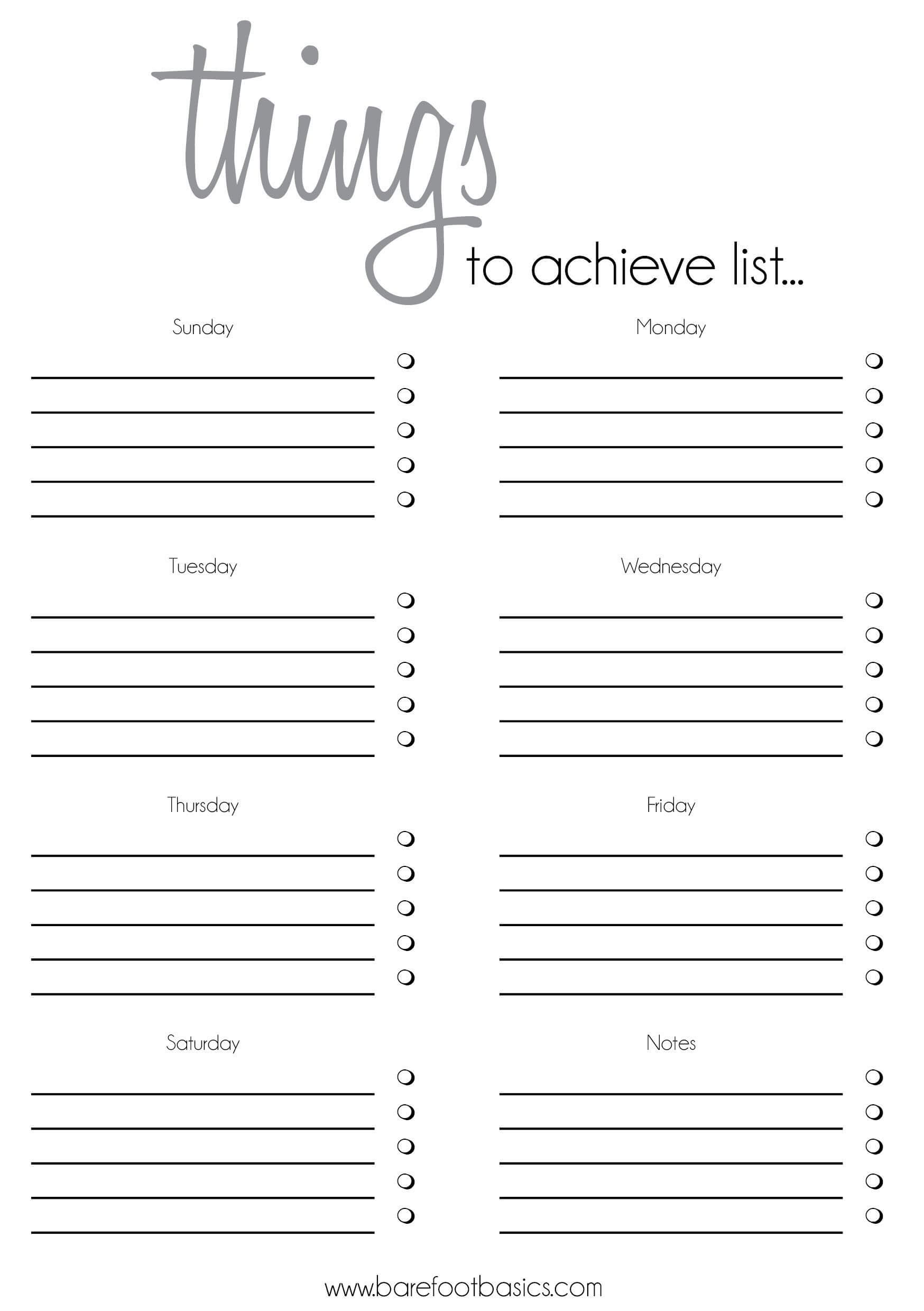 010 Printable To Do List Template Ideas Free Blank Checklist Intended For Blank To Do List Template