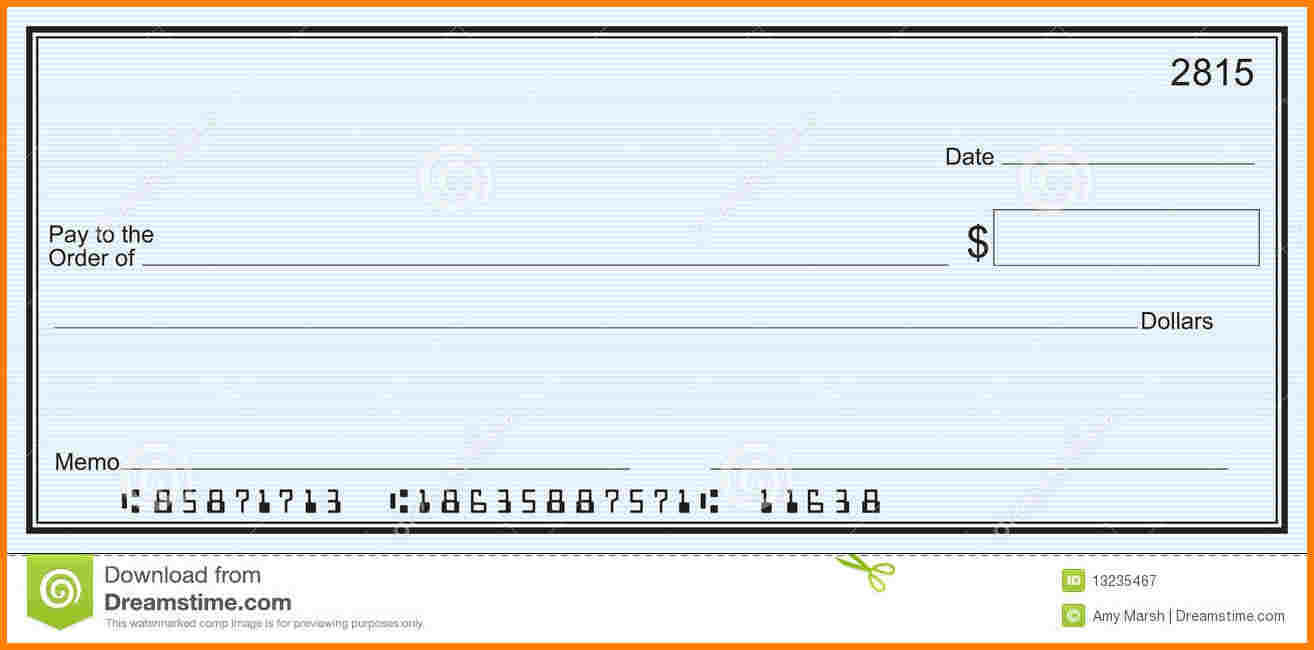 011 Checks Template Word Blank Check Templates For Microsoft For Large Blank Cheque Template
