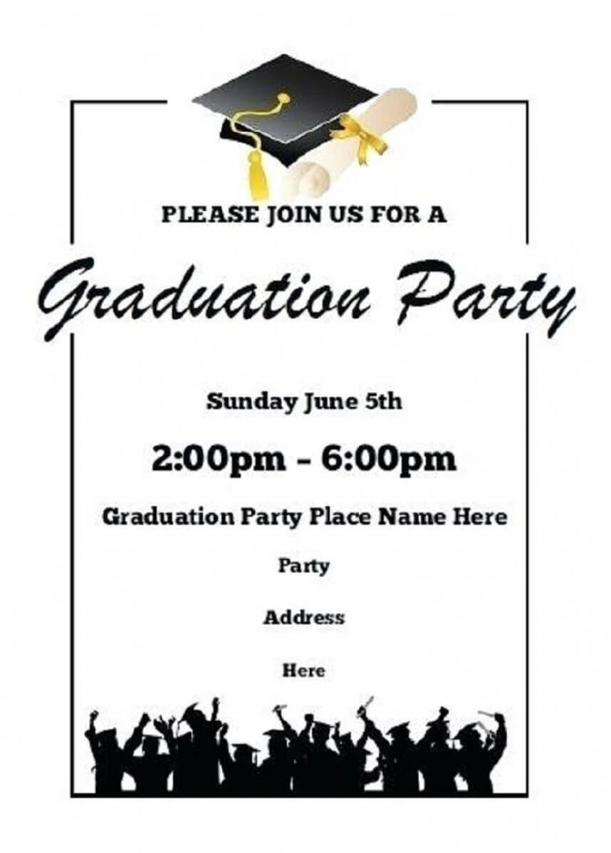 011 Graduation Party Invitation Template Free Templates For Graduation Party Invitation Templates Free Word