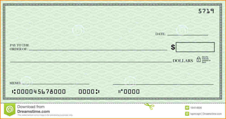 personal check printing template