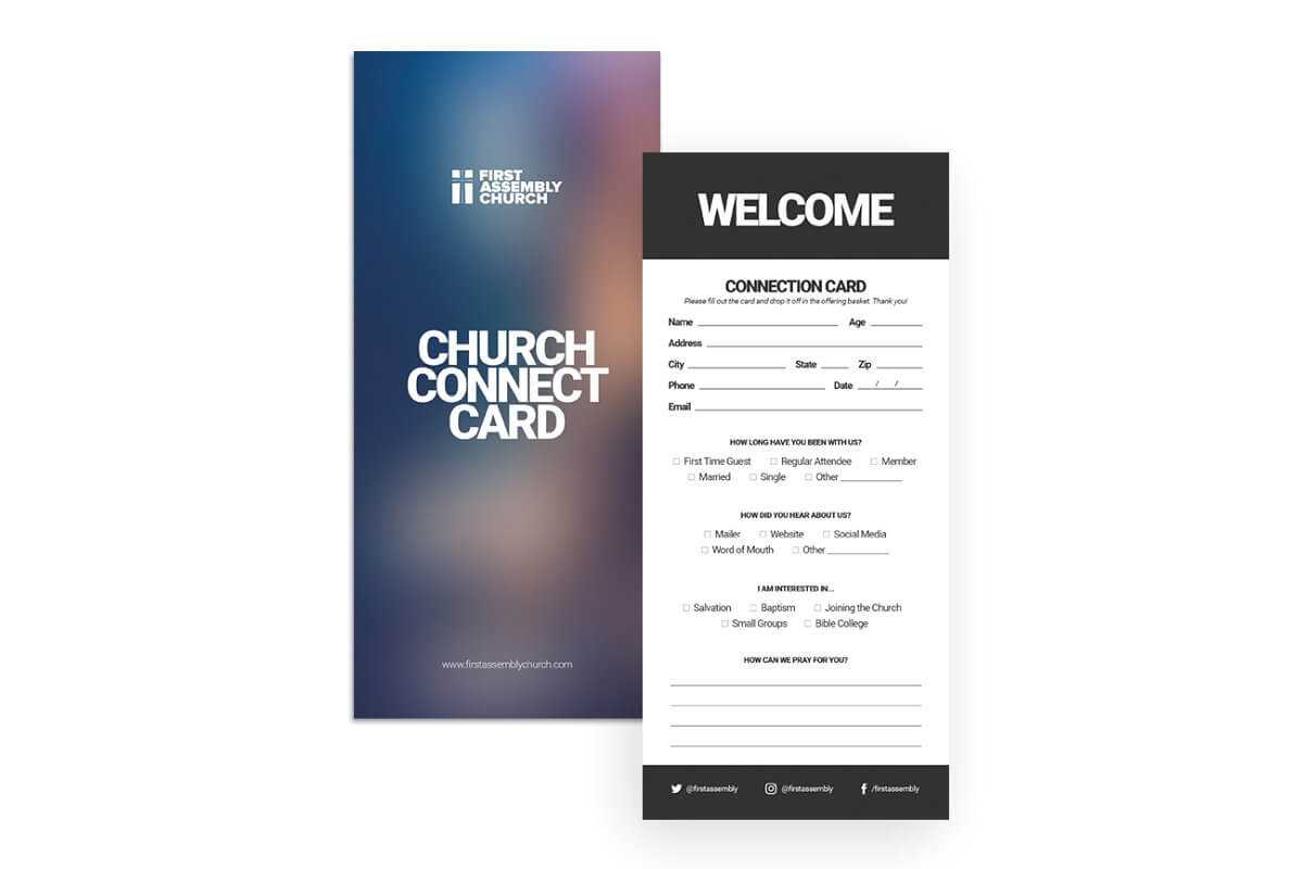 Church Visitors Card Template Free