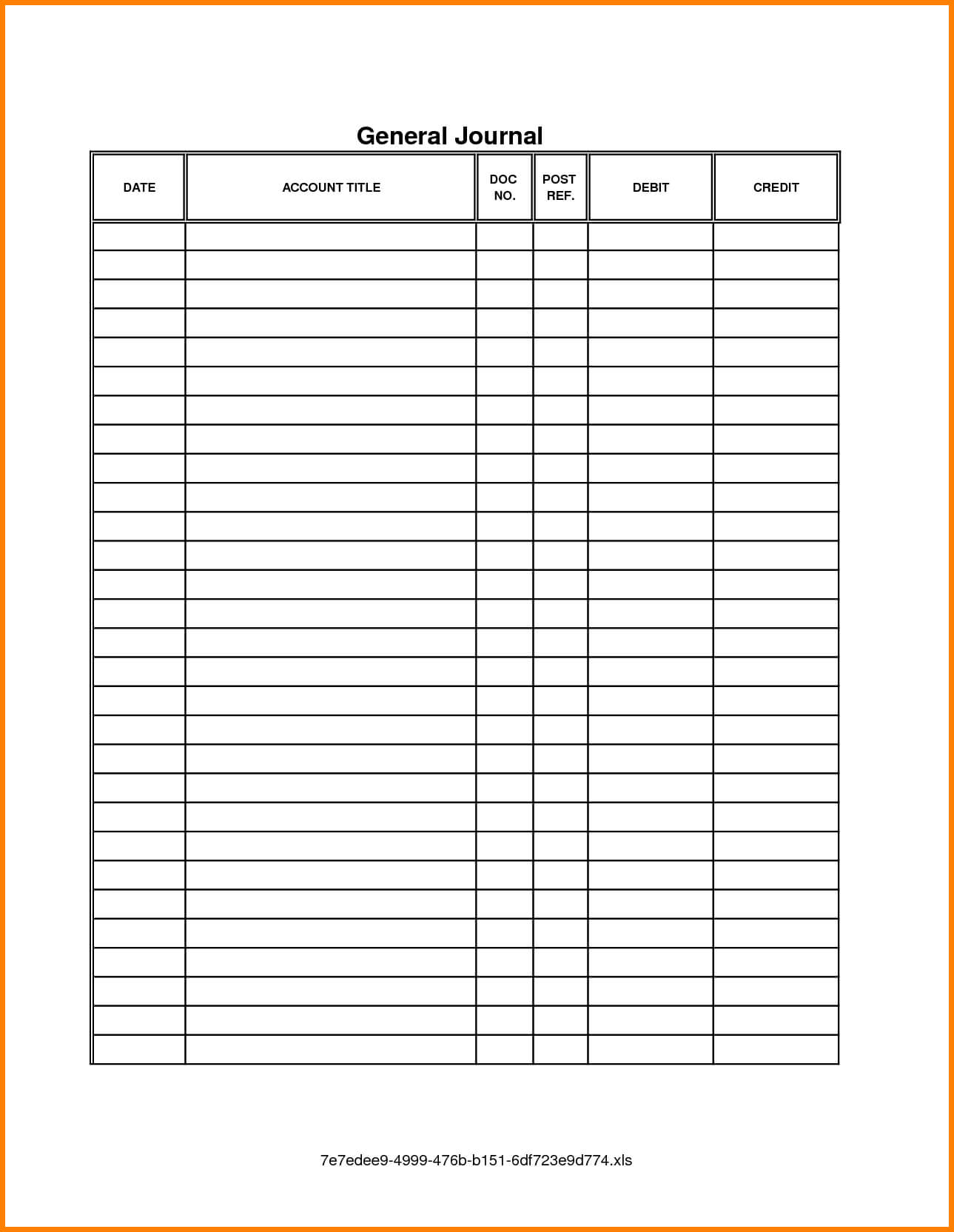 012 Template Ideas General Journal Ledger Accounting For Double Entry Journal Template For Word
