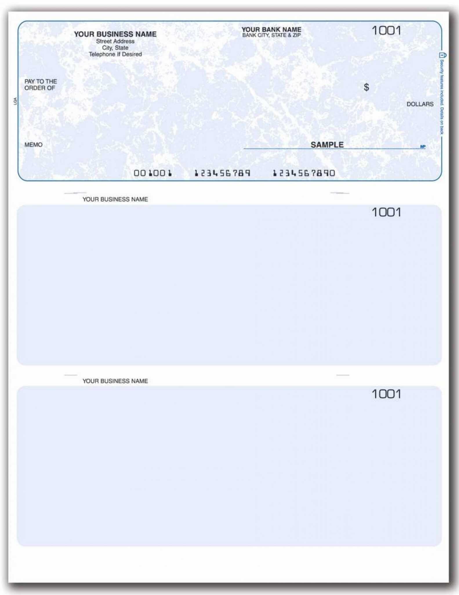 check print template QUICKBOOKS