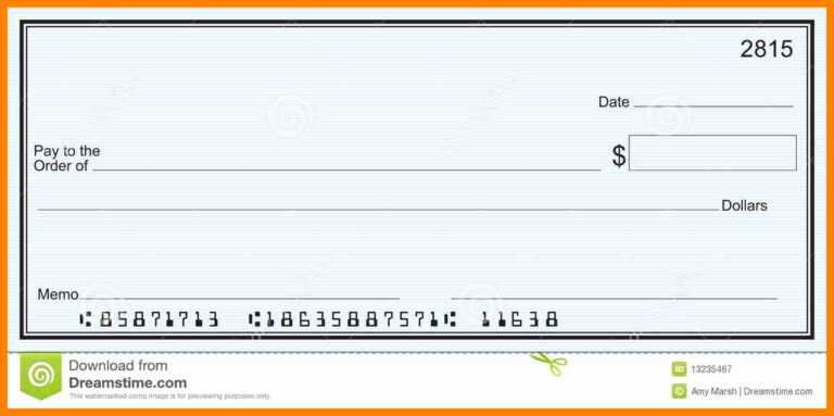 Editable Blank Check Template