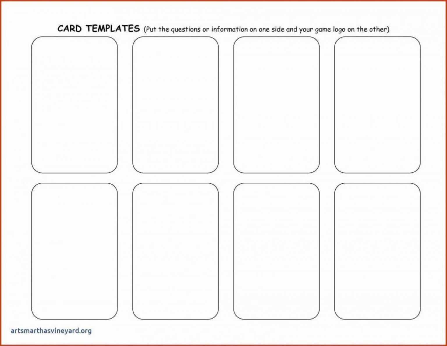 Blank Playing Cards Printable