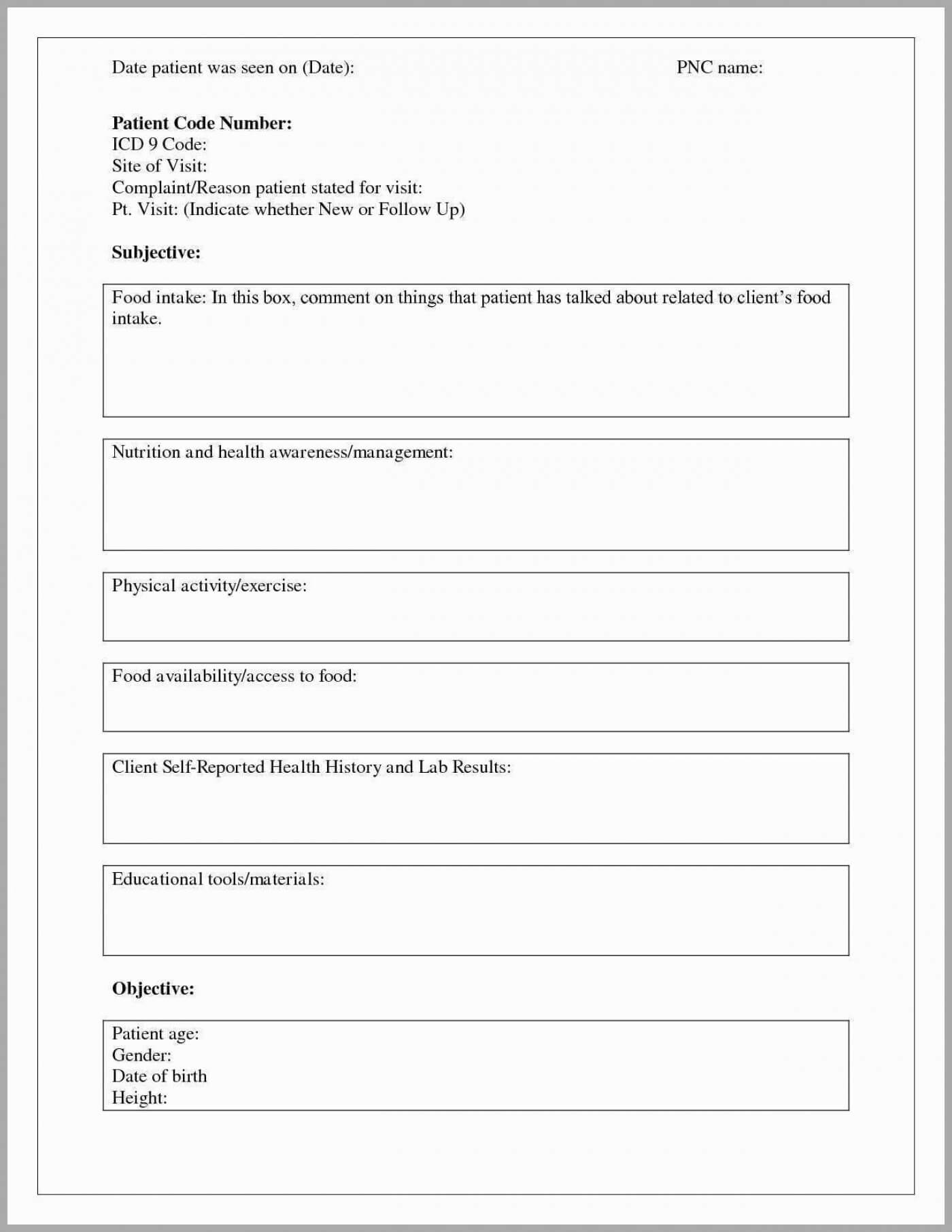 013 Soap Note Template Word Beneficial Blank Pdf Of Intended For Soap Report Template
