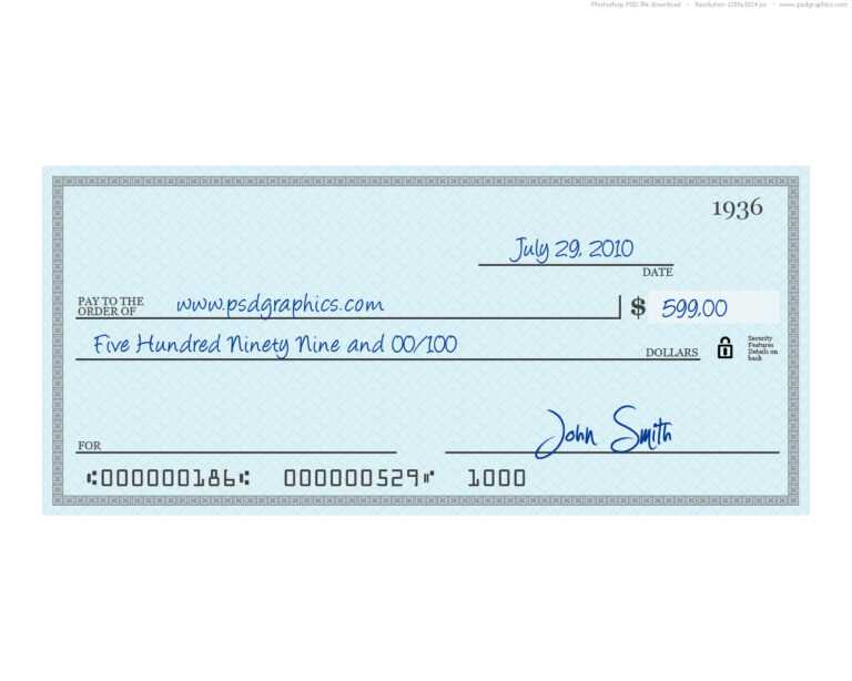 014 Free Blank Business Check Template Good Of Dummy Cheque Inside