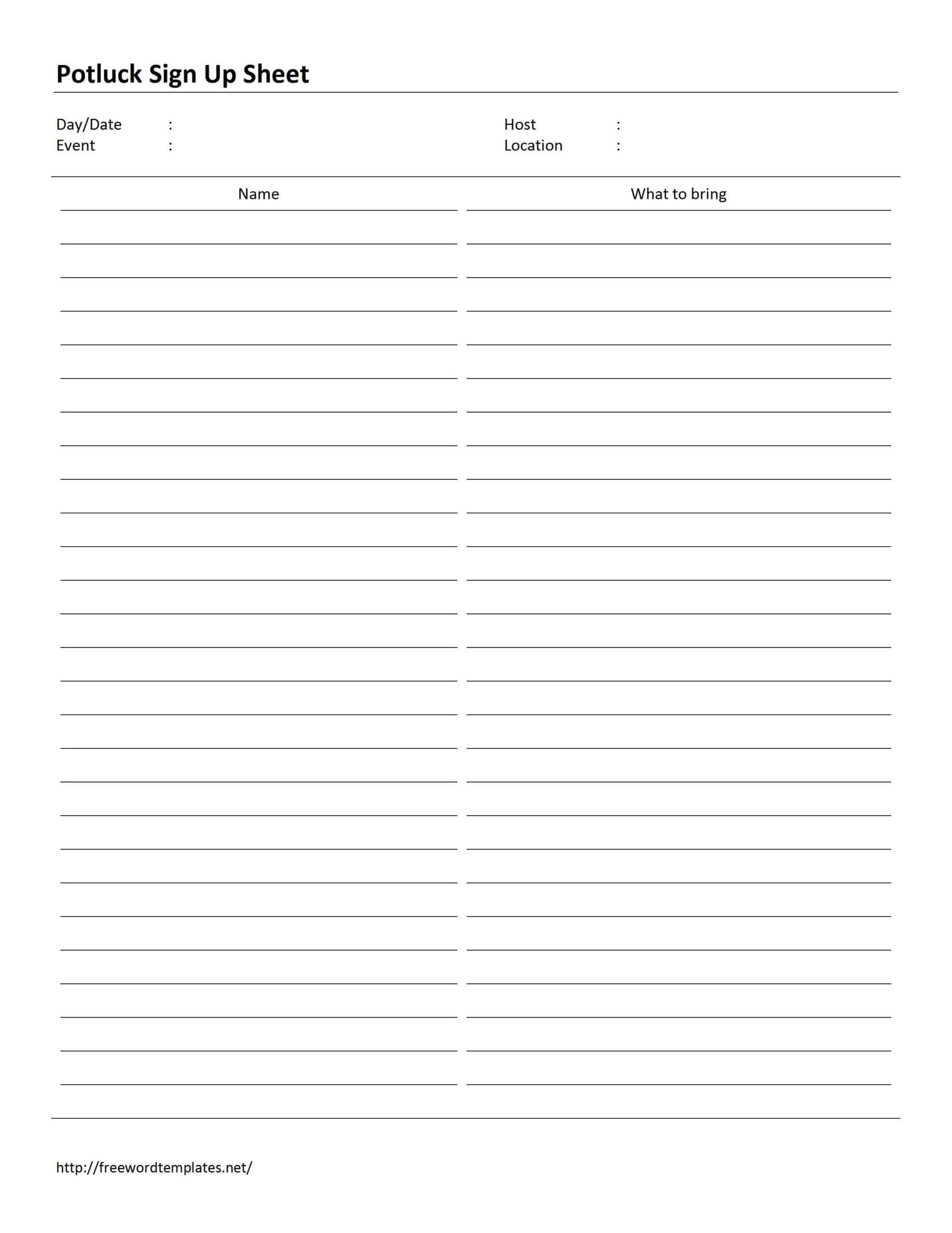 015 Template Ideas Sign Up Sheet Word New Food Printable With Regard To Free Sign Up Sheet Template Word