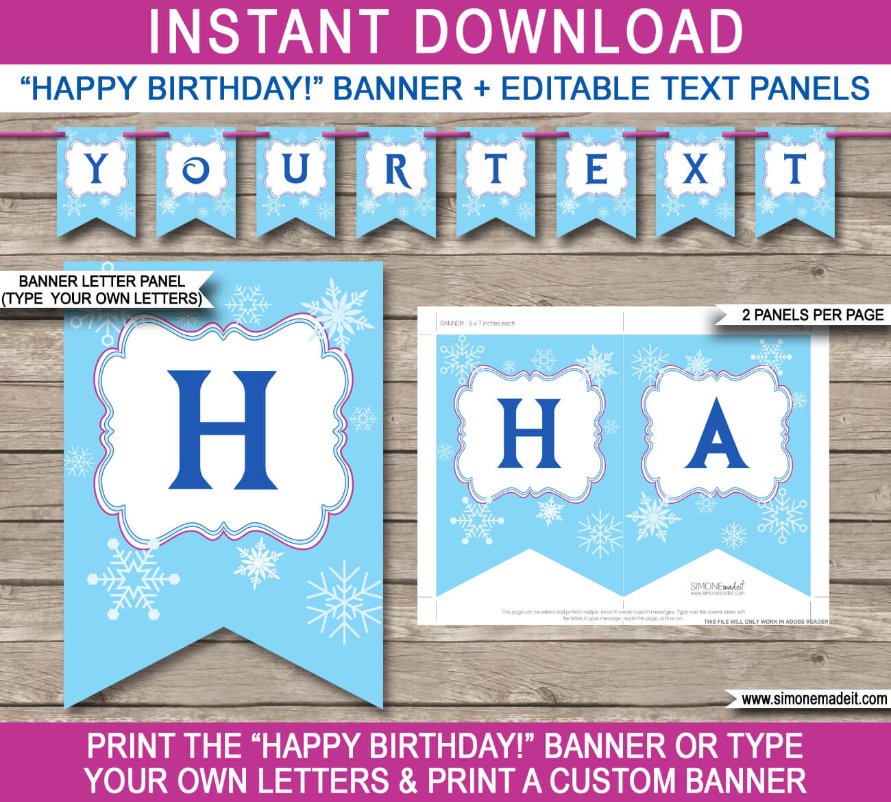 016 Diy Birthday Banner Template Free Printable Happy With Regard To Diy Party Banner Template