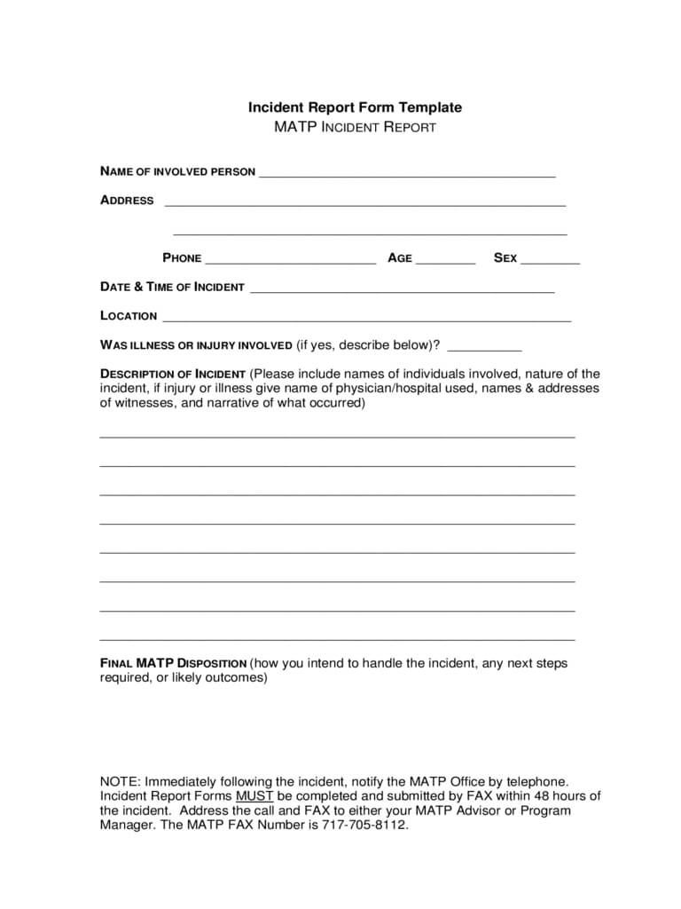 016 Vehicle Accident Report Form Template Doc Ideas Incident Throughout Incident Report Form Template Doc