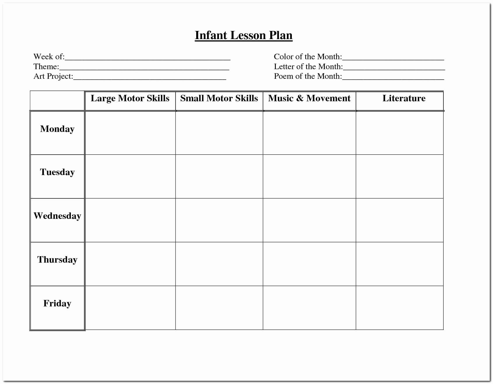 Preschool Weekly Report Template - Best Sample Template