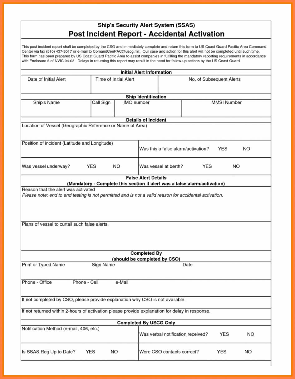 018 Security Incident Report Template Information Progress With Regard To Incident Report Template Uk