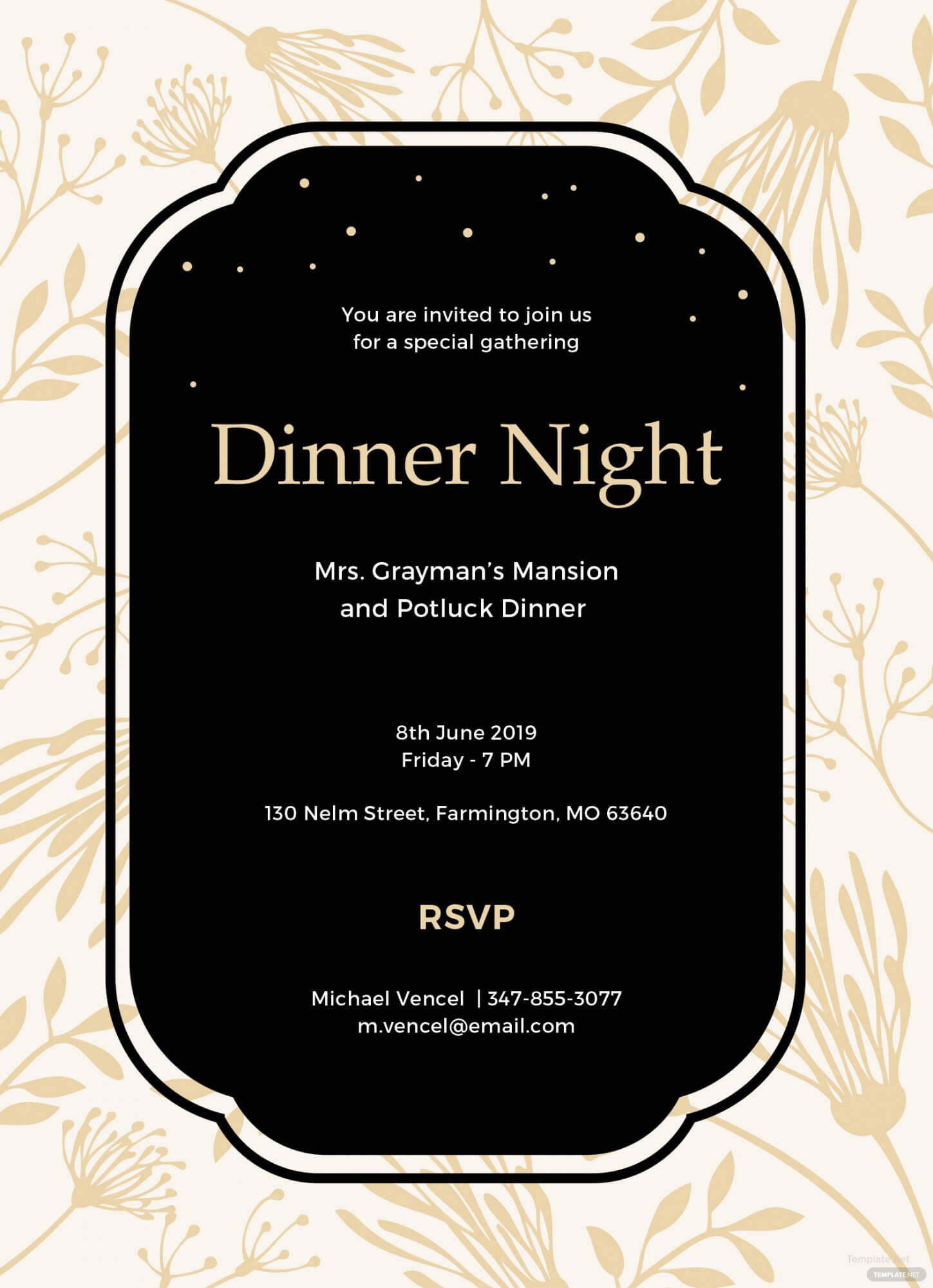 019 Free Dinner Invitation Template In Ms Word Publisher Throughout Free Dinner Invitation Templates For Word