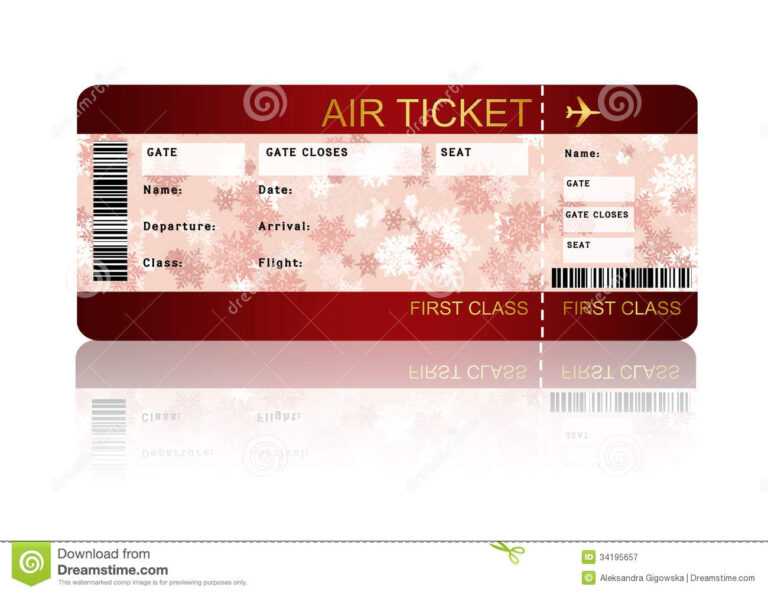 Plane Ticket Template Word