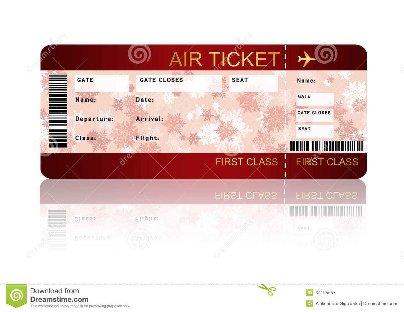 019 Free Plane Ticket Template Word Christmas Airline With Plane Ticket Template Word