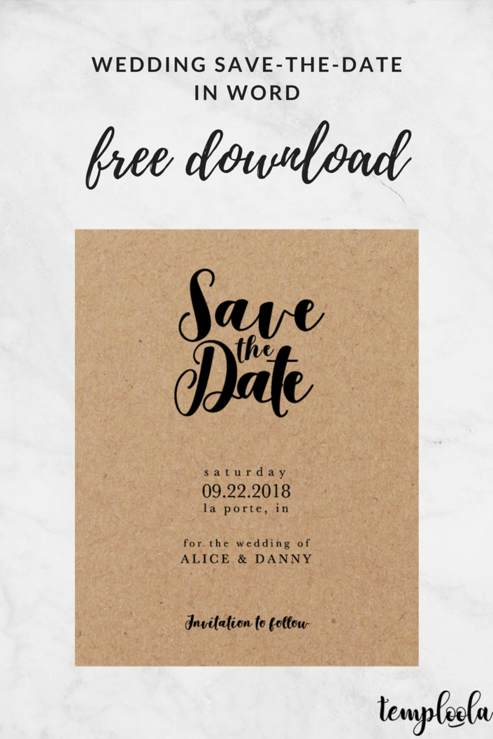 020 Save The Date Templates Word Free Template Archaicawful Within Save The Date Template Word
