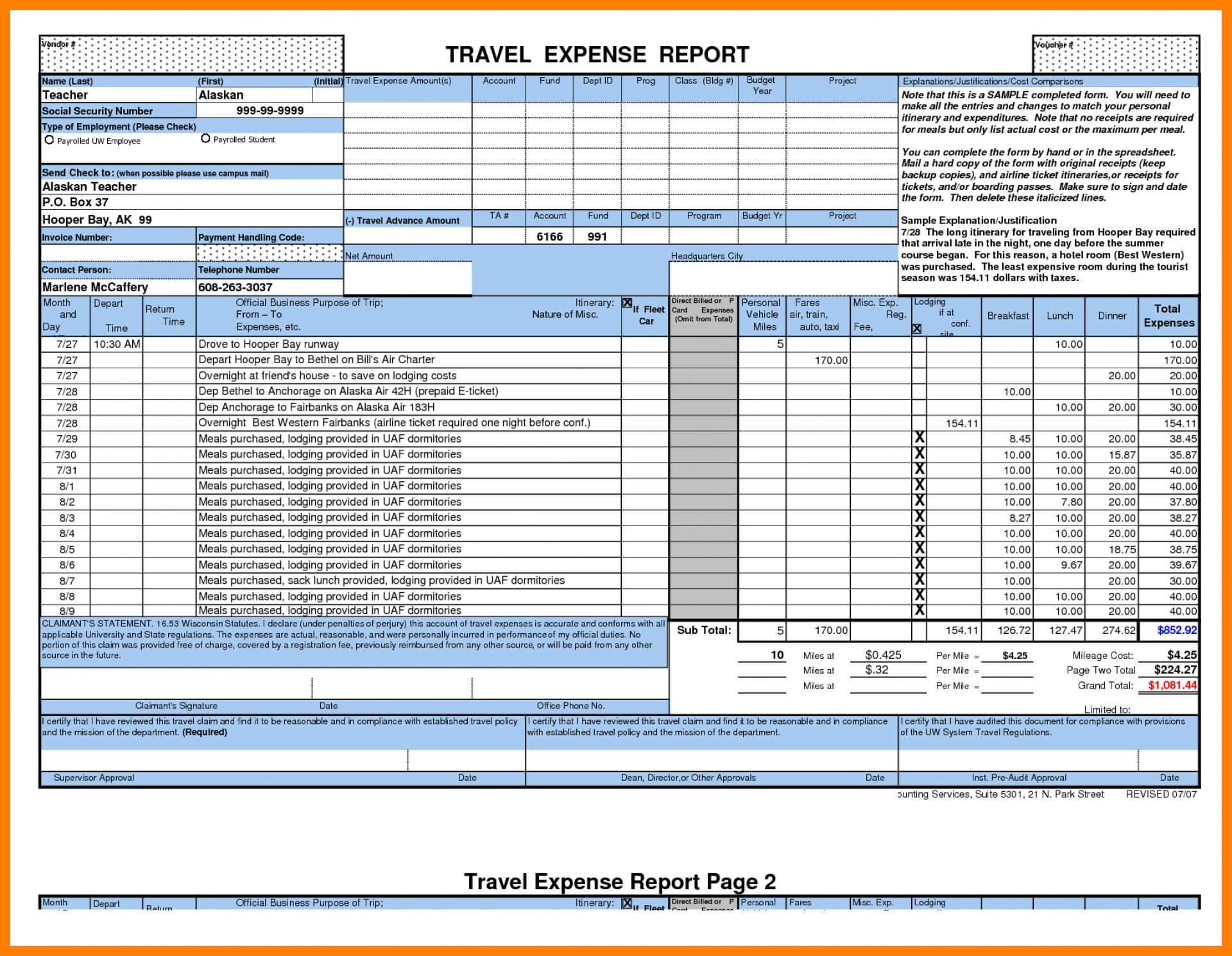 020 Travel Expense Report Form Word Expenses Format In Excel In Expense Report Template Excel 2010
