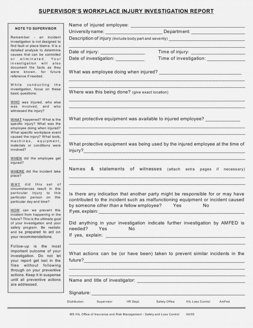 020 Vehicle Accident Report Form Template Uk Ideas Awesome For Workplace Investigation Report Template