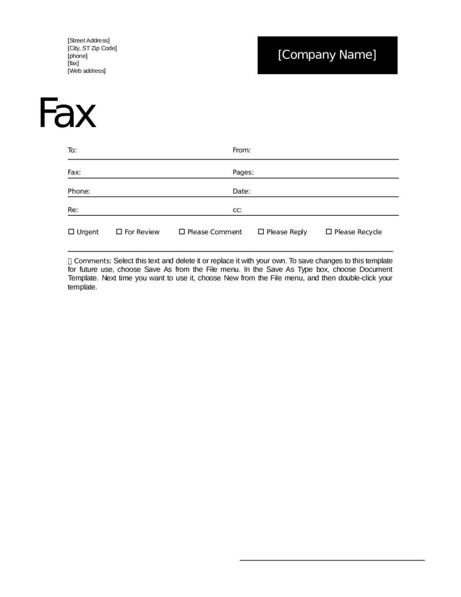 021 Blank Fax Cover Sheet Free Template Word Stirring Ideas Throughout Fax Template Word 2010